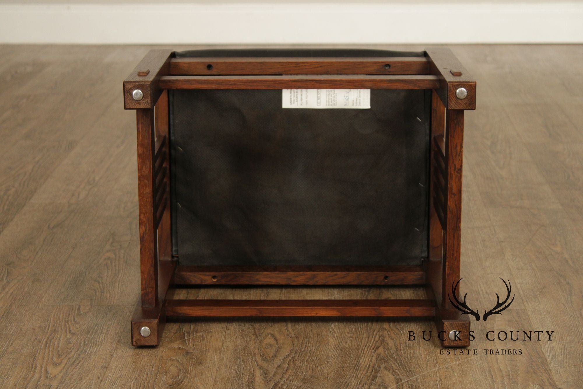 Stickley Mission Collection Oak and Leather Footstool