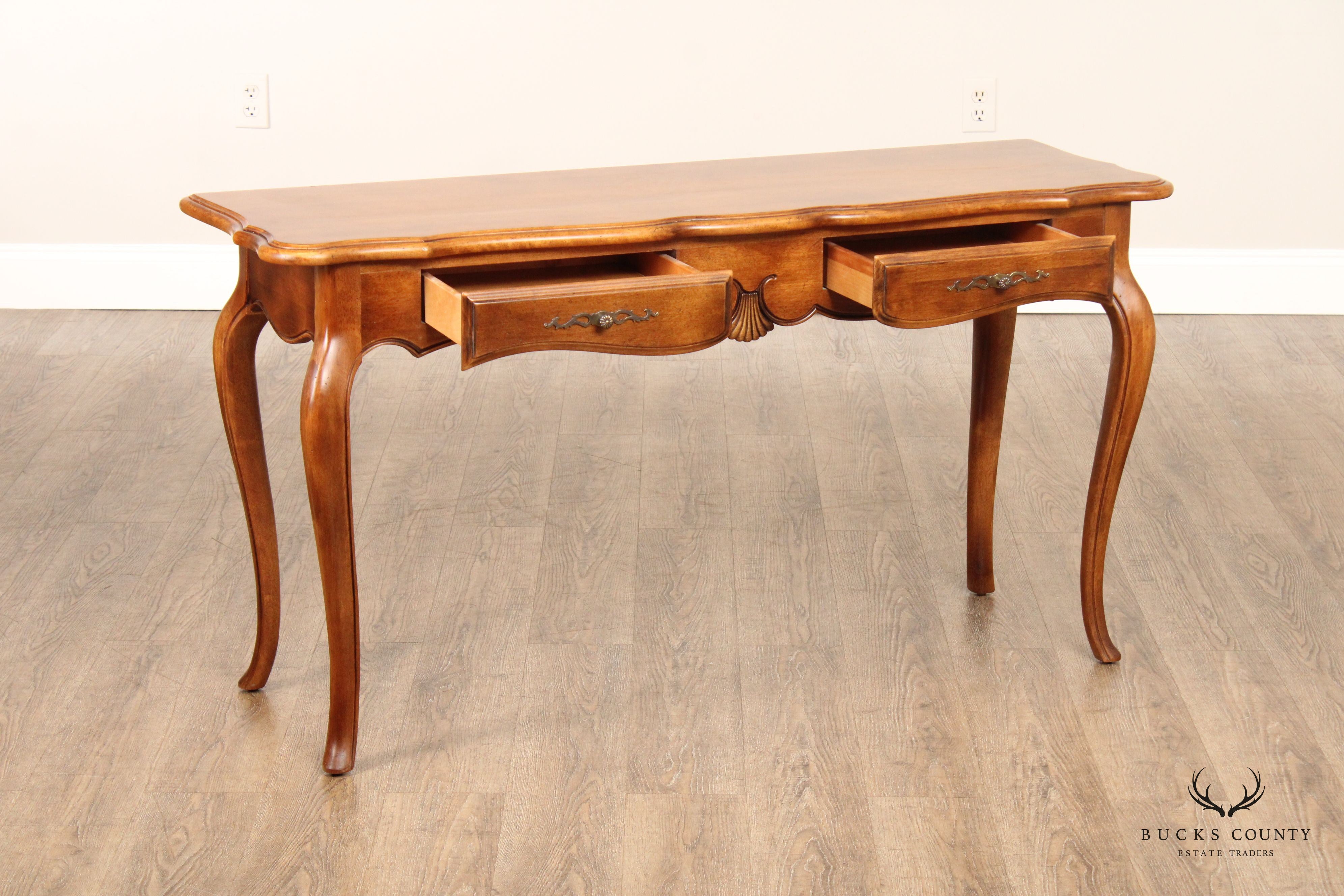Ethan Allen 'Country French' Two-Drawer Console Table