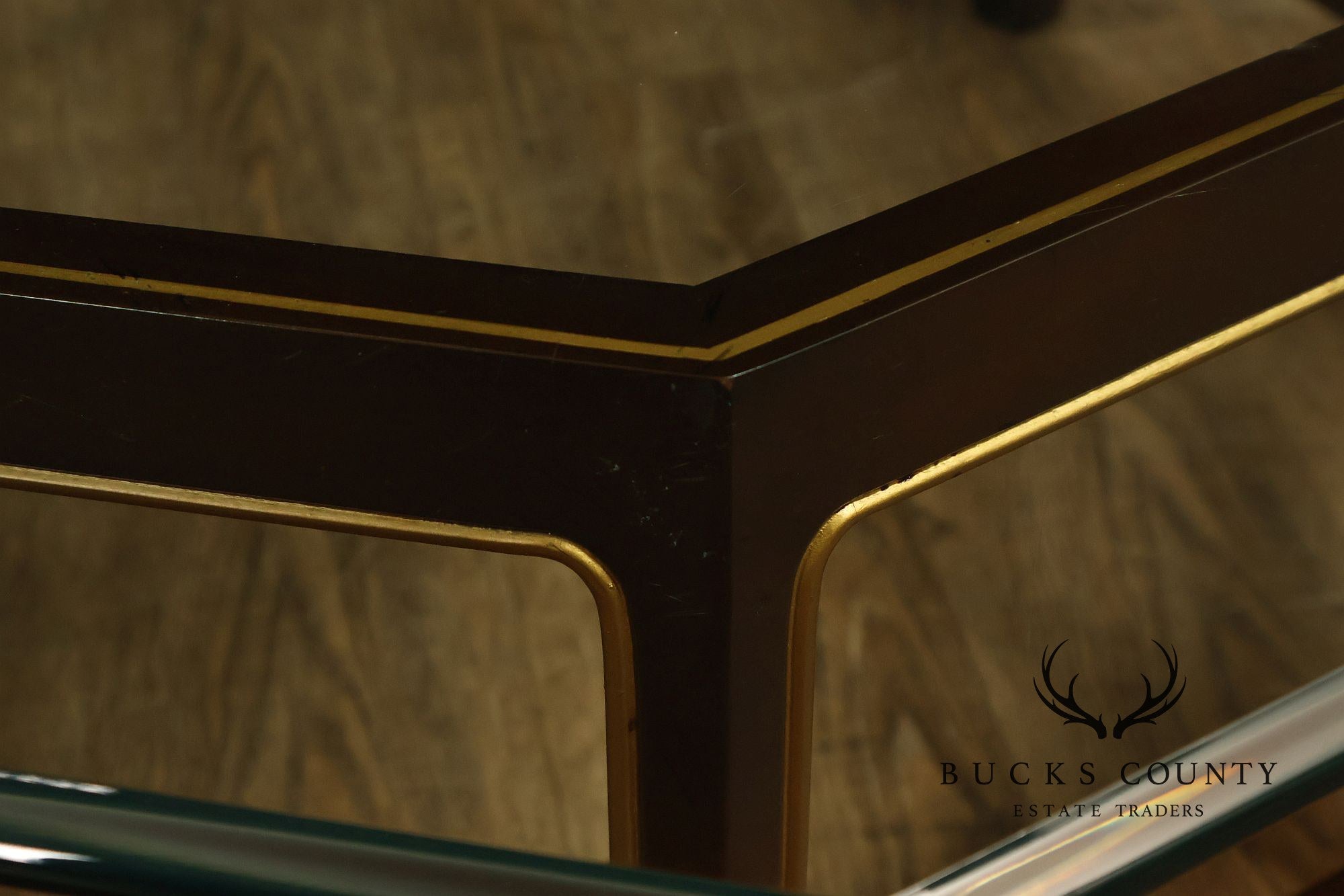 Asian Style Glass Top Octagonal Coffee Table