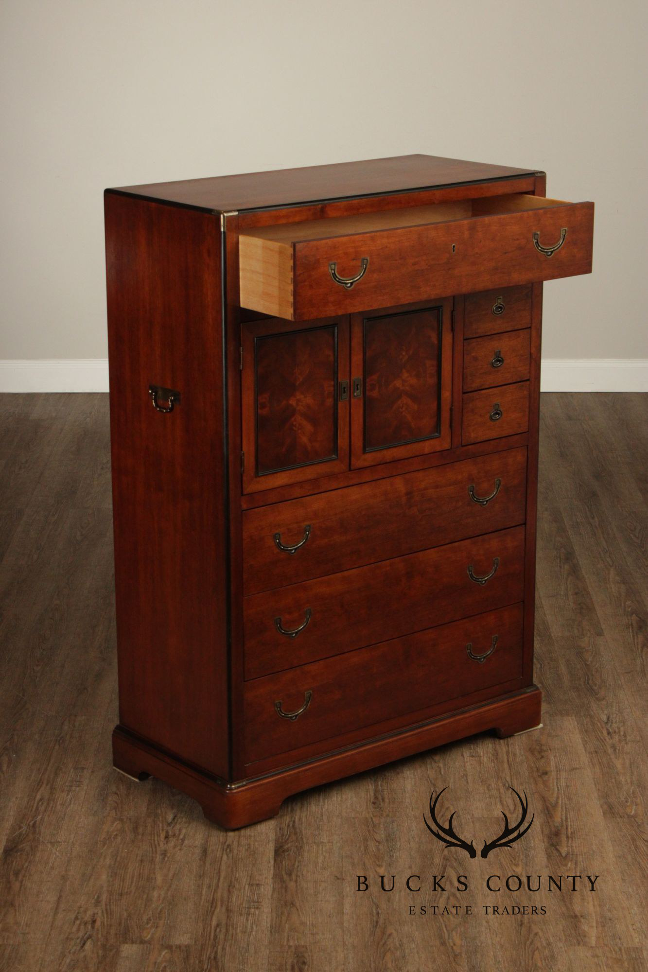 National Mt. Airy Campaign Style Tall Chest