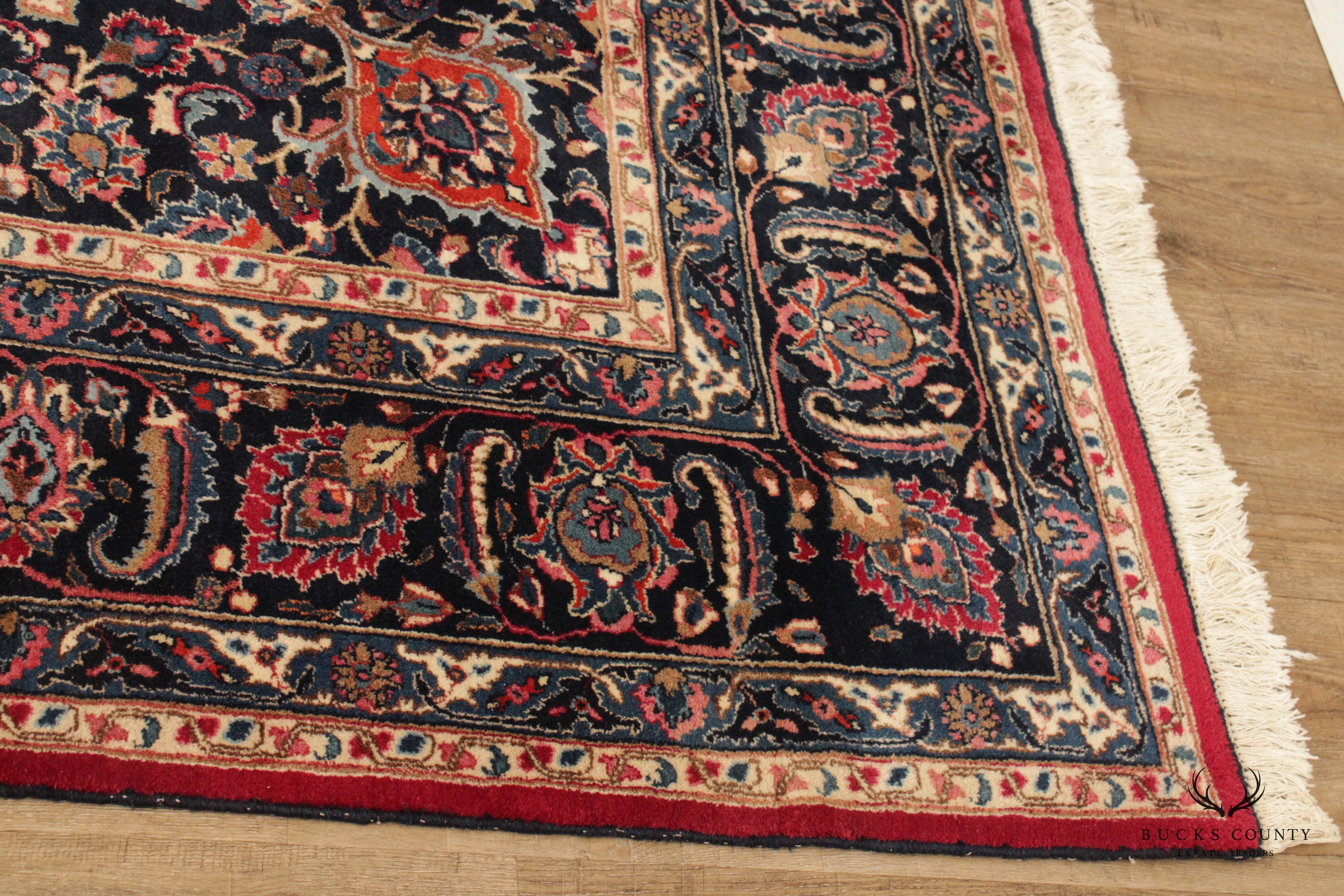 Persian Tabriz Wool Area Rug With Medallion 13' x 10'