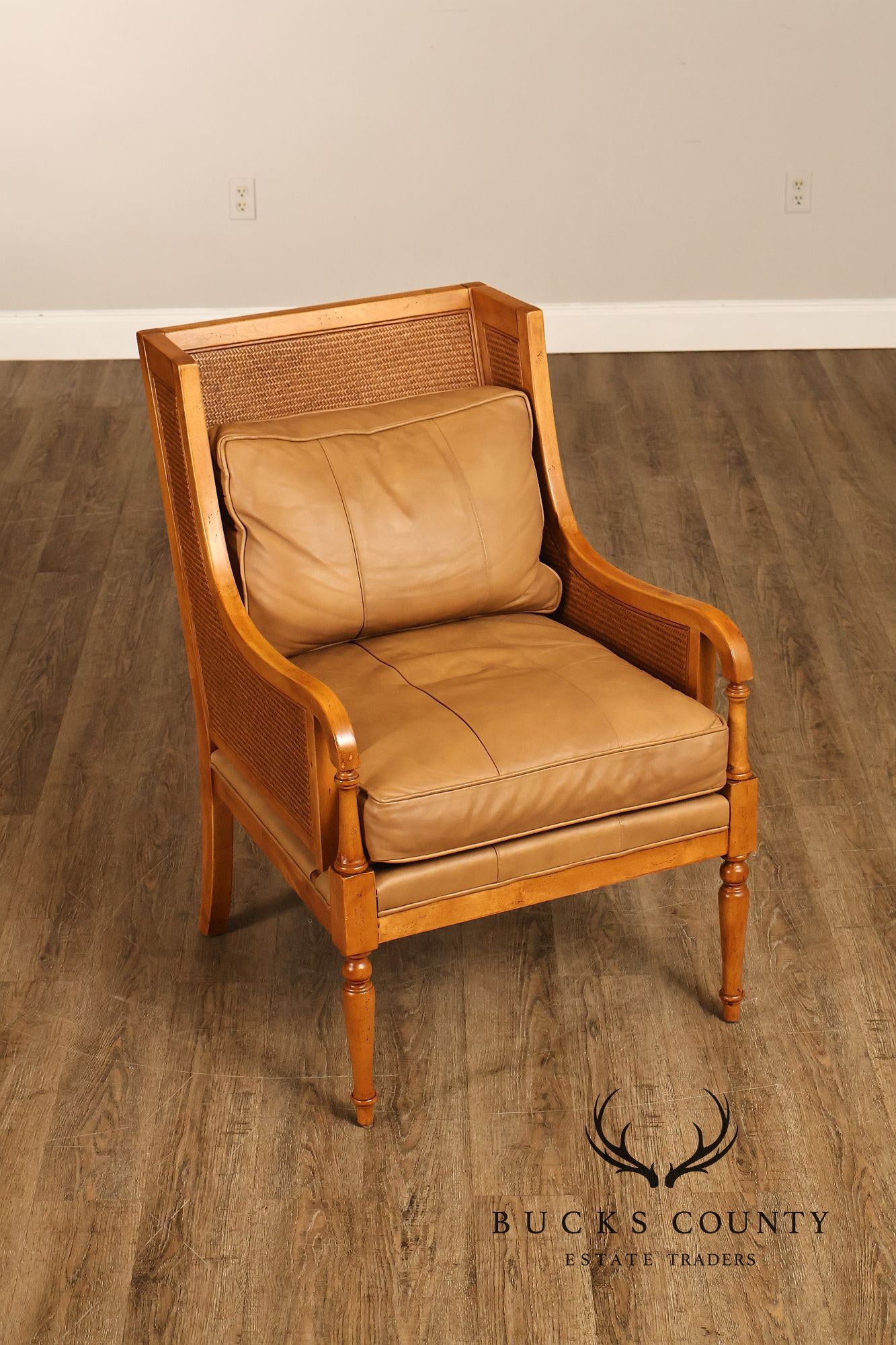 Tommy Bahama Pair of Caned Armchairs