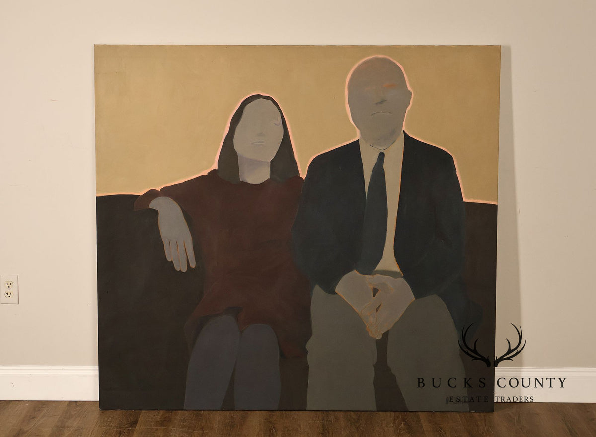 Anne Cooper Dobbins Oil Painting, Modern Couple's Portrait