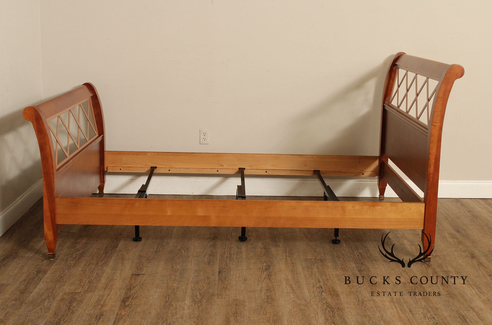 Harden Directoire Style Cherry Sleigh Queen Bed