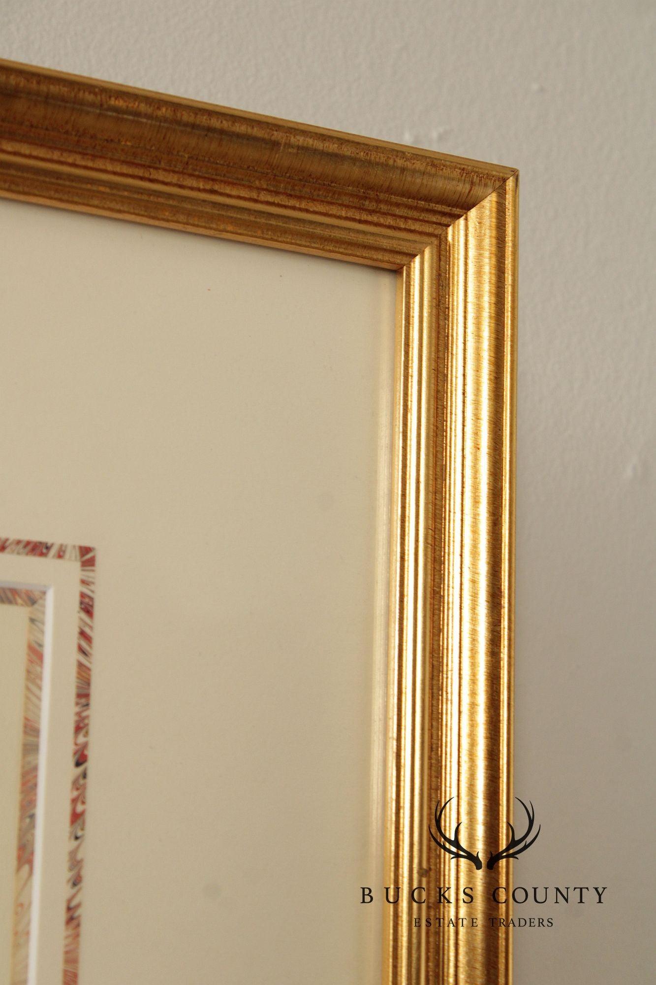 Framed Lithograph of Victorian Wallpaper Borders