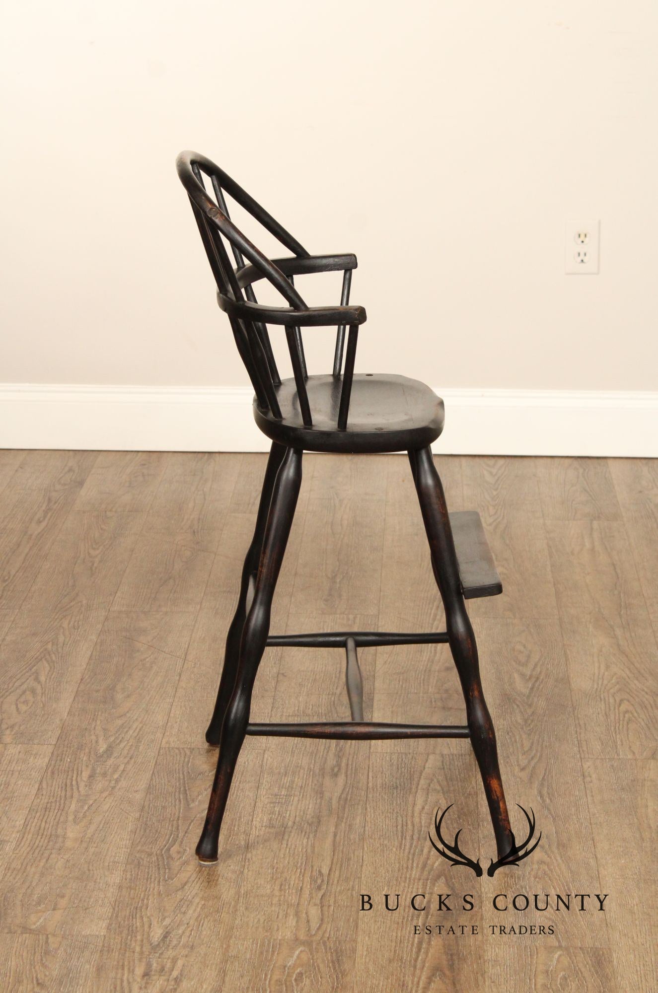 Antique Sack-Back Windsor Child's High Chair