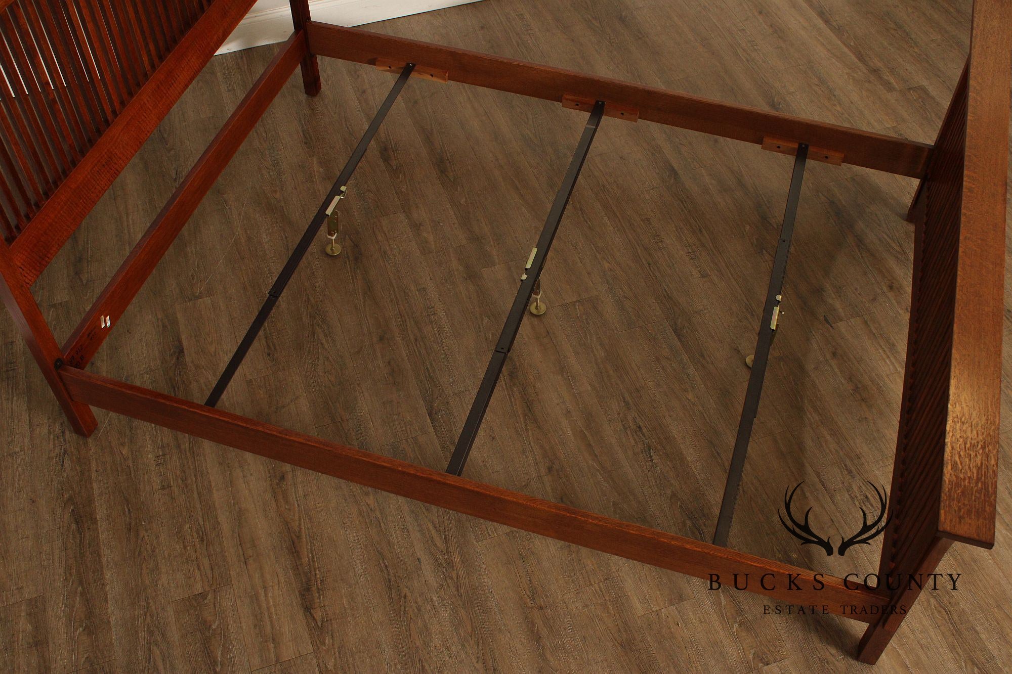 Stickley Mission Collection Oak Spindle Queen Bed