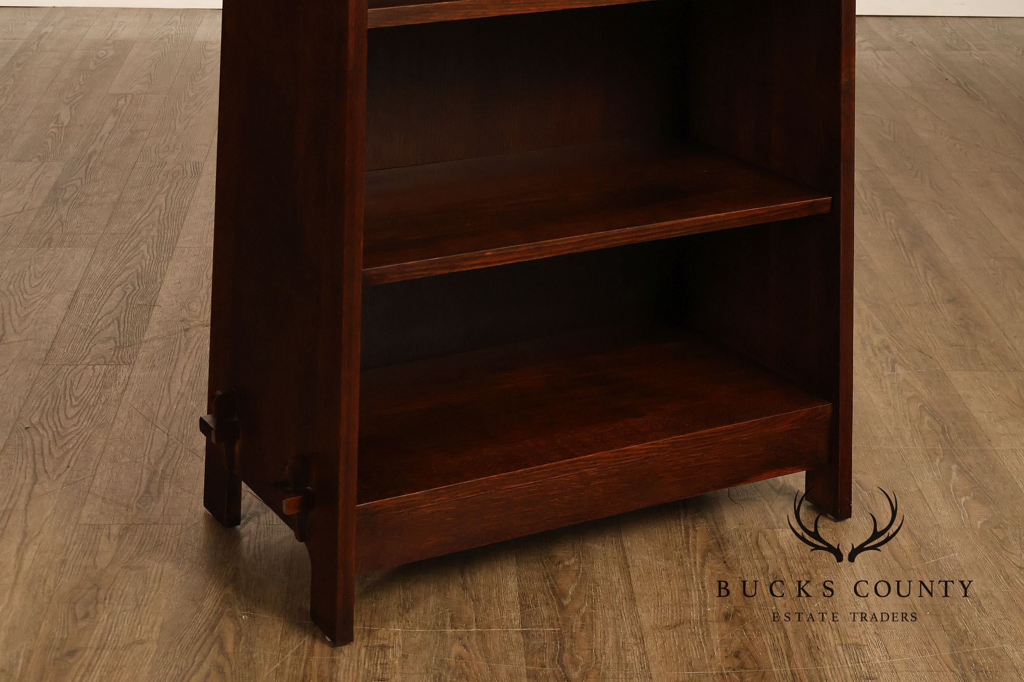 Stickley Mission Collection Oak Open Bookcase Shelf Cabinet
