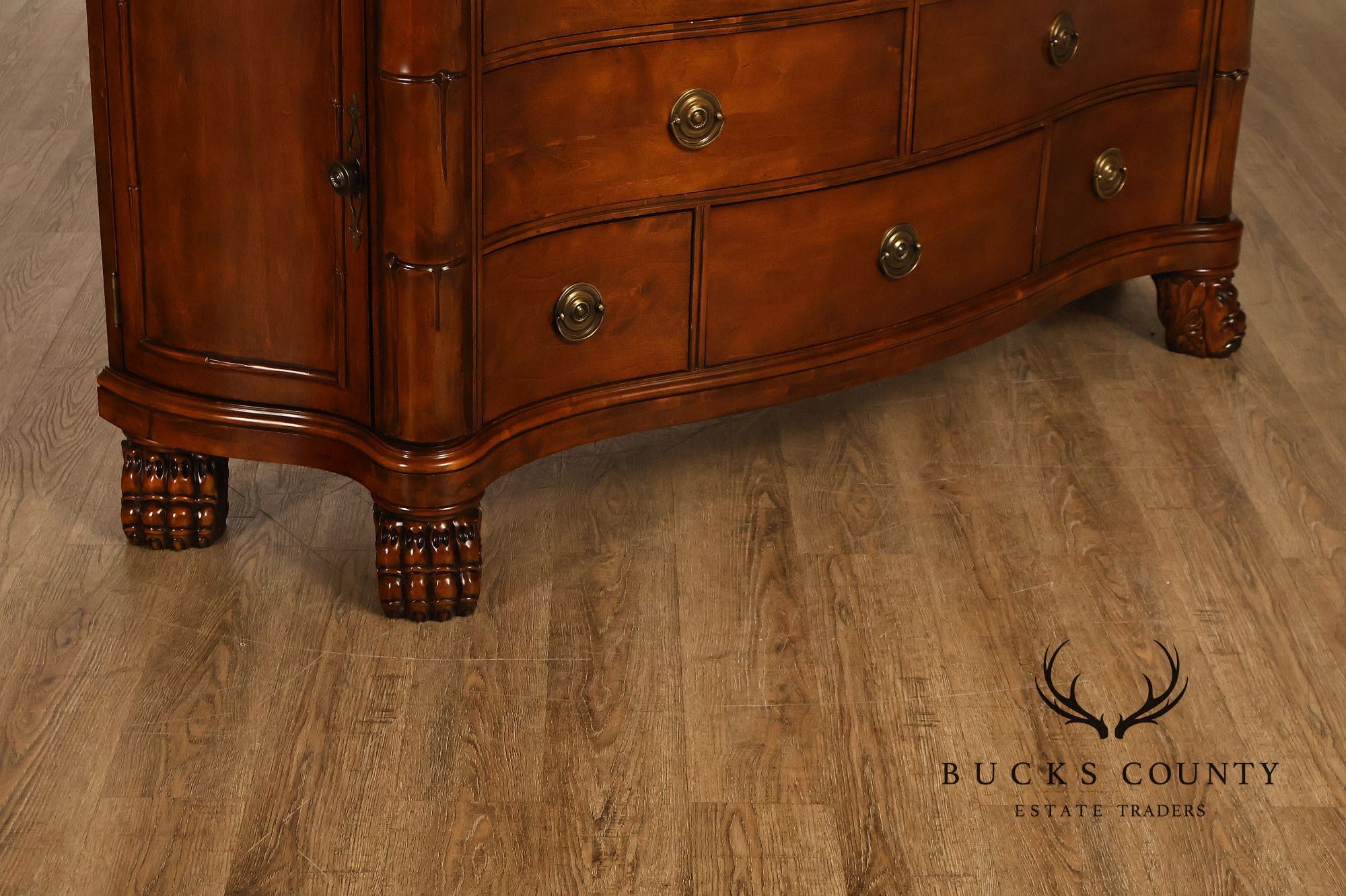 Serpentine Front Dresser Chest of Drawers