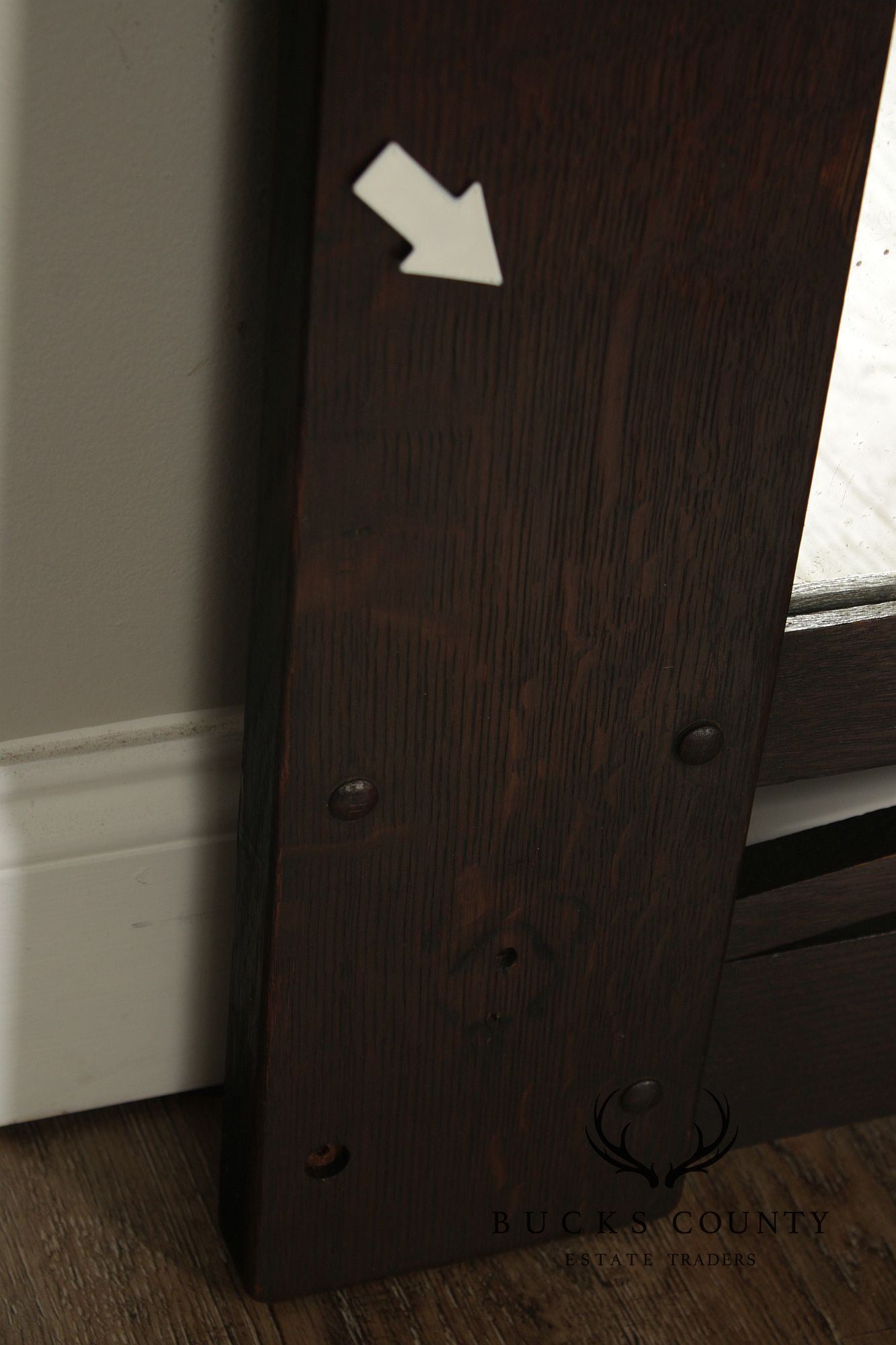 Arts and Crafts Oak Wall Mirror
