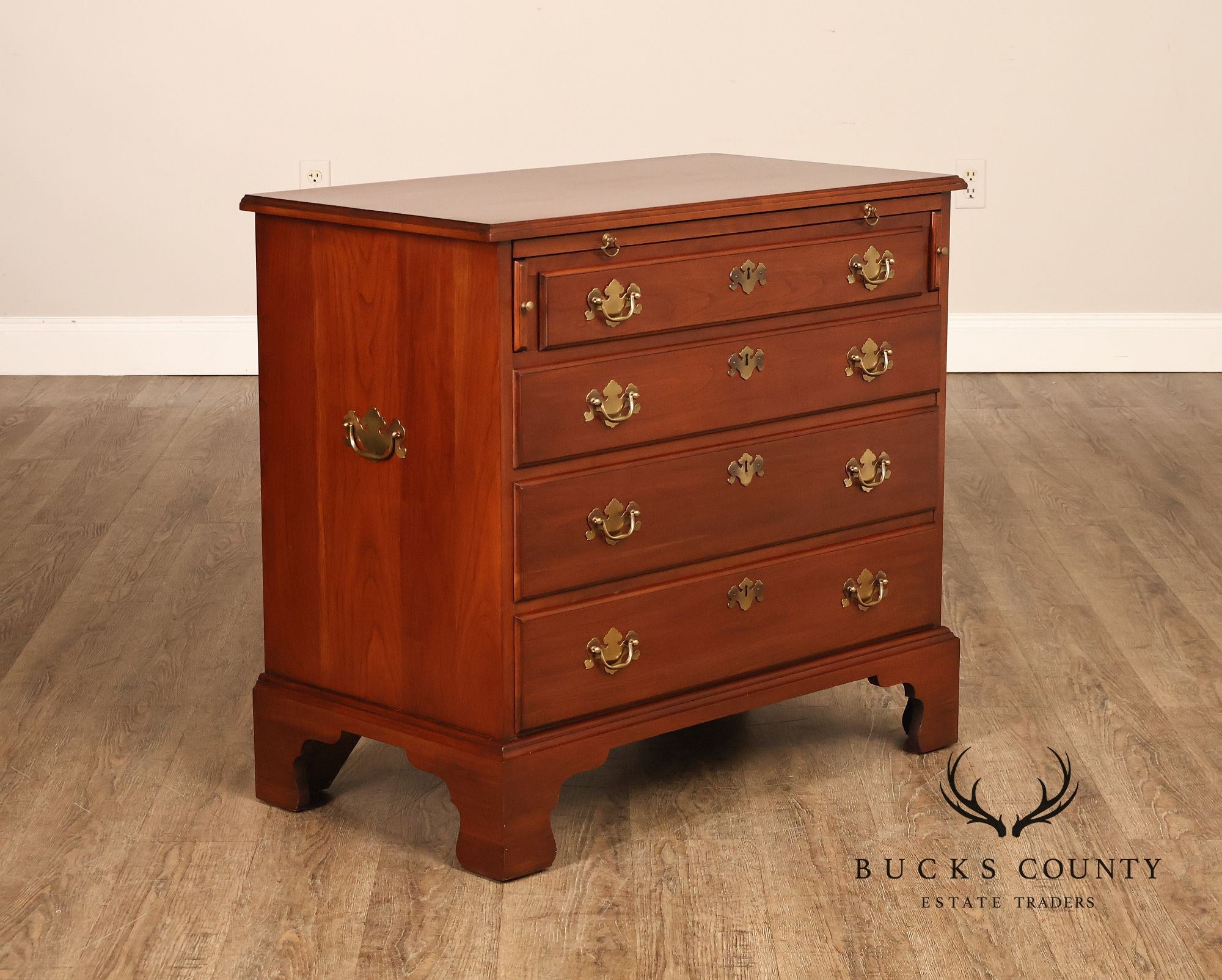 Henkel Harris Chippendale Style Cherry Bachelor's Chest
