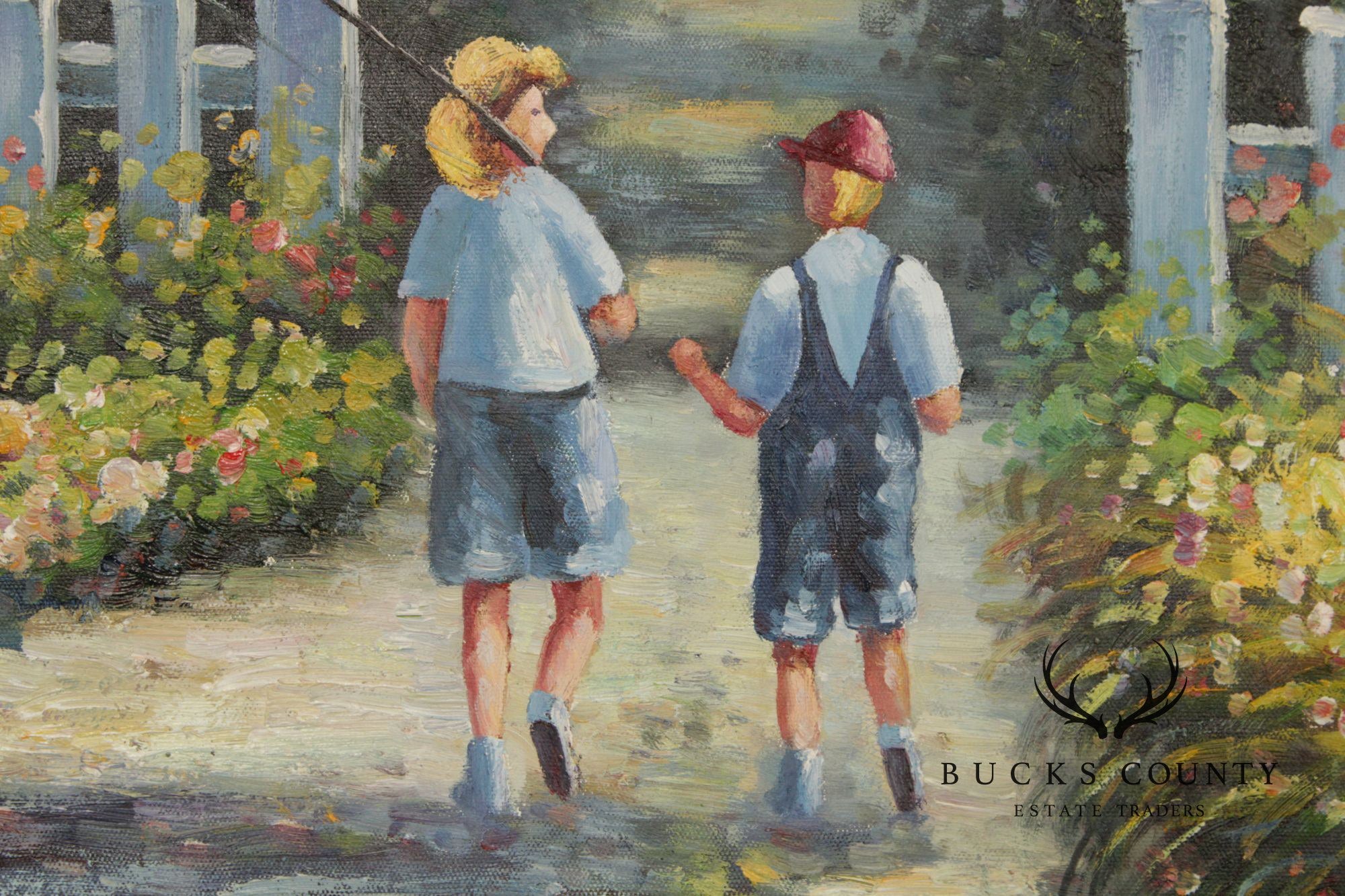 Robert Kingman Oil Painting, Going Fishing