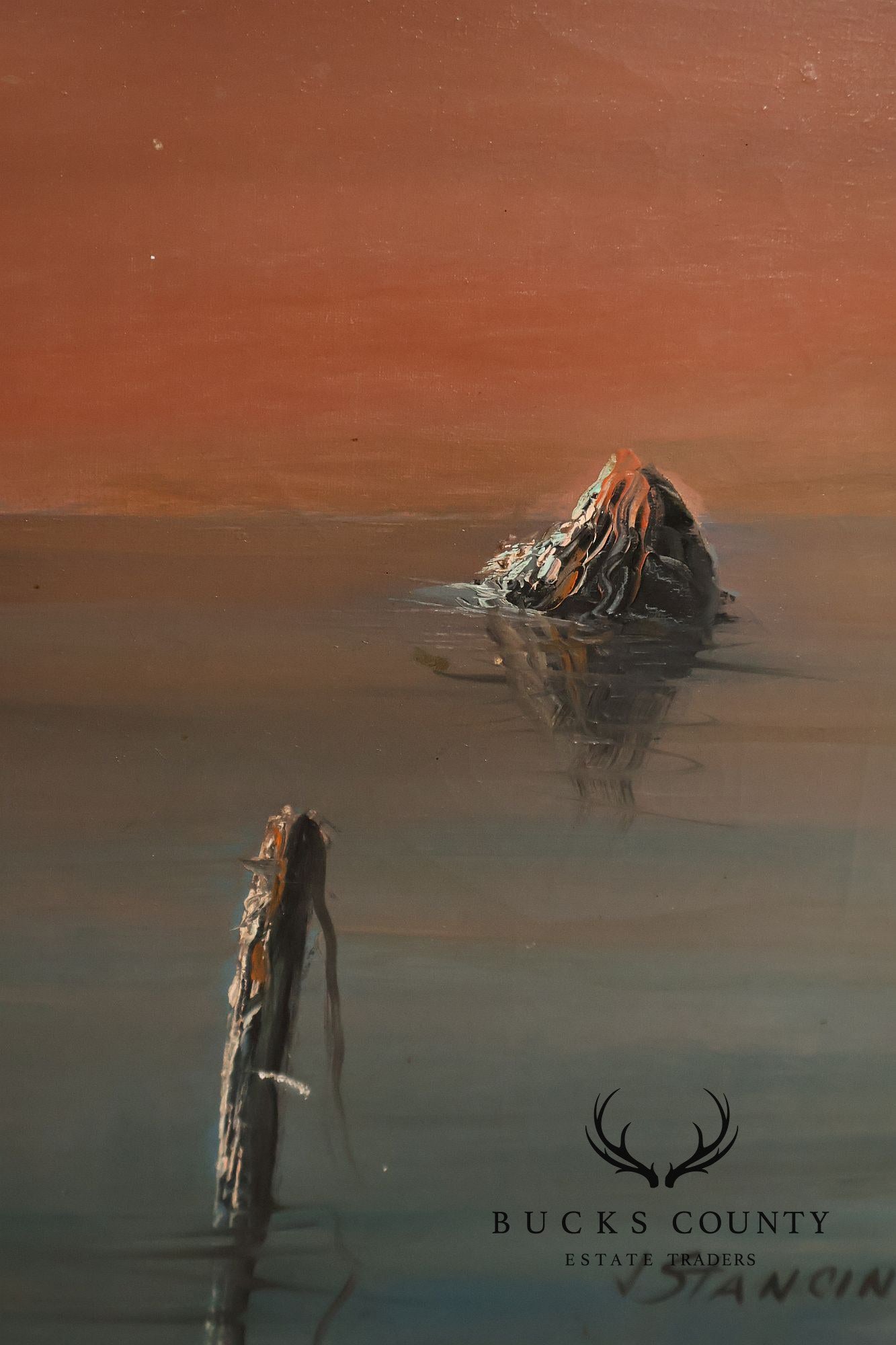 John Stancin Surrealist Oil Painting, Deserted