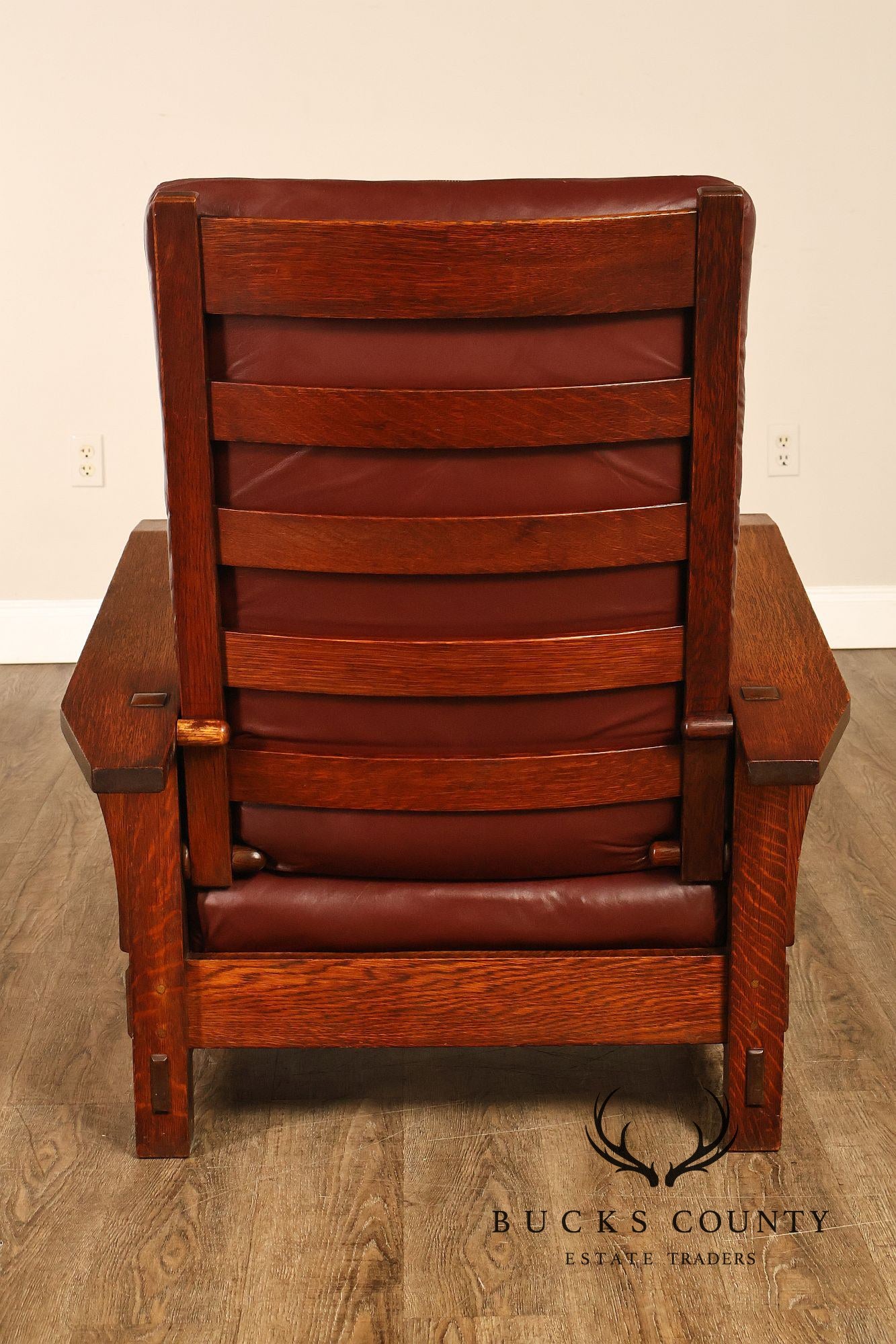 Antique Gustav Stickley No. 369 Mission Oak Reclining Morris Chair