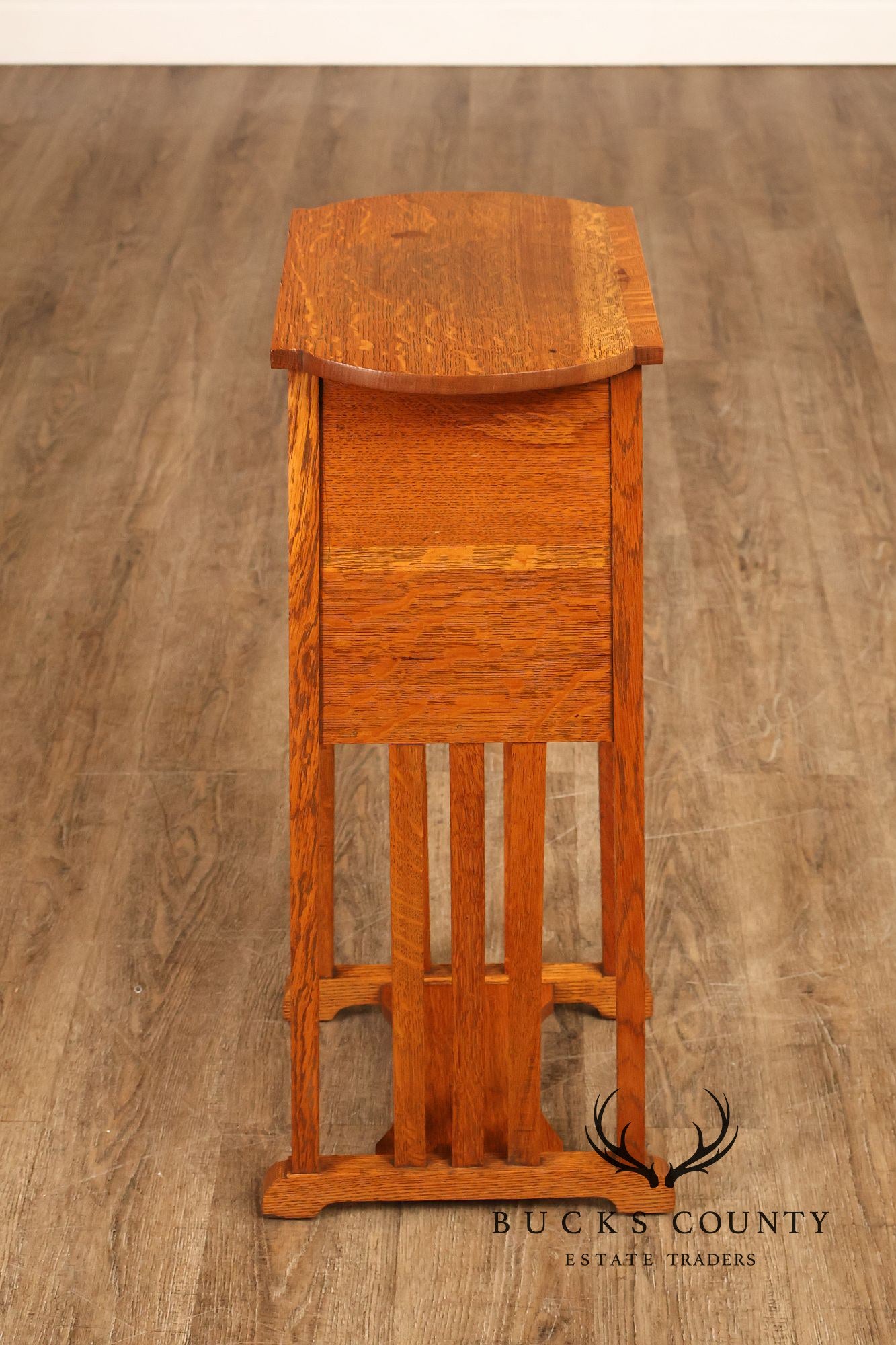 Antique Arts And Crafts Oak Bedside Cabinet / Humidor