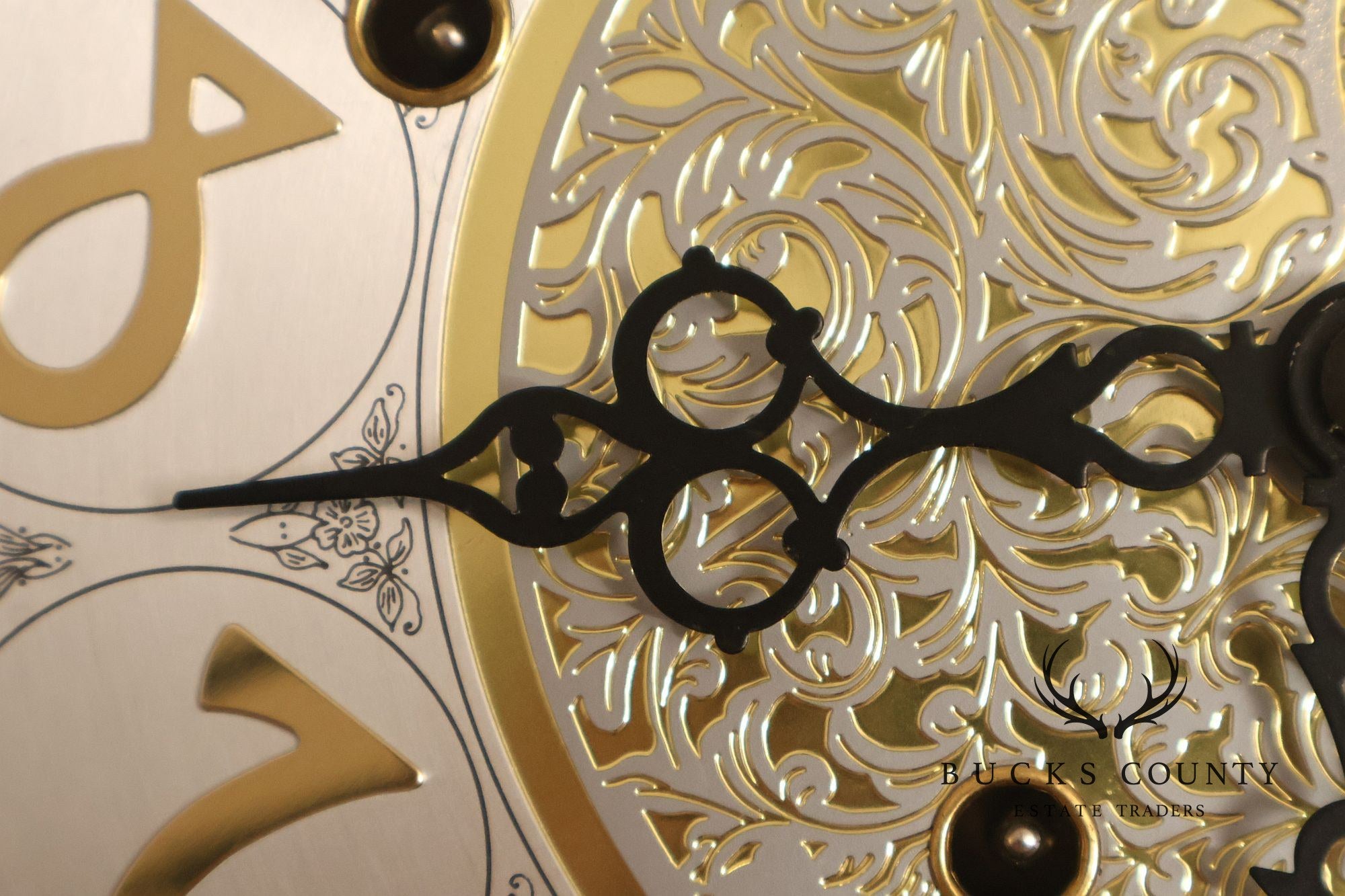 Sligh Mahogany Grandfather Clock With Triple Chime Moon Phase Dial