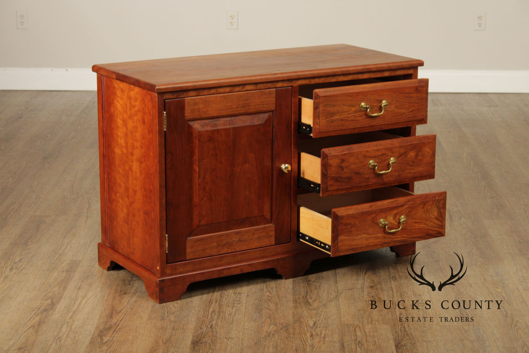 Chippendale Style Cherry Server or Media Cabinet