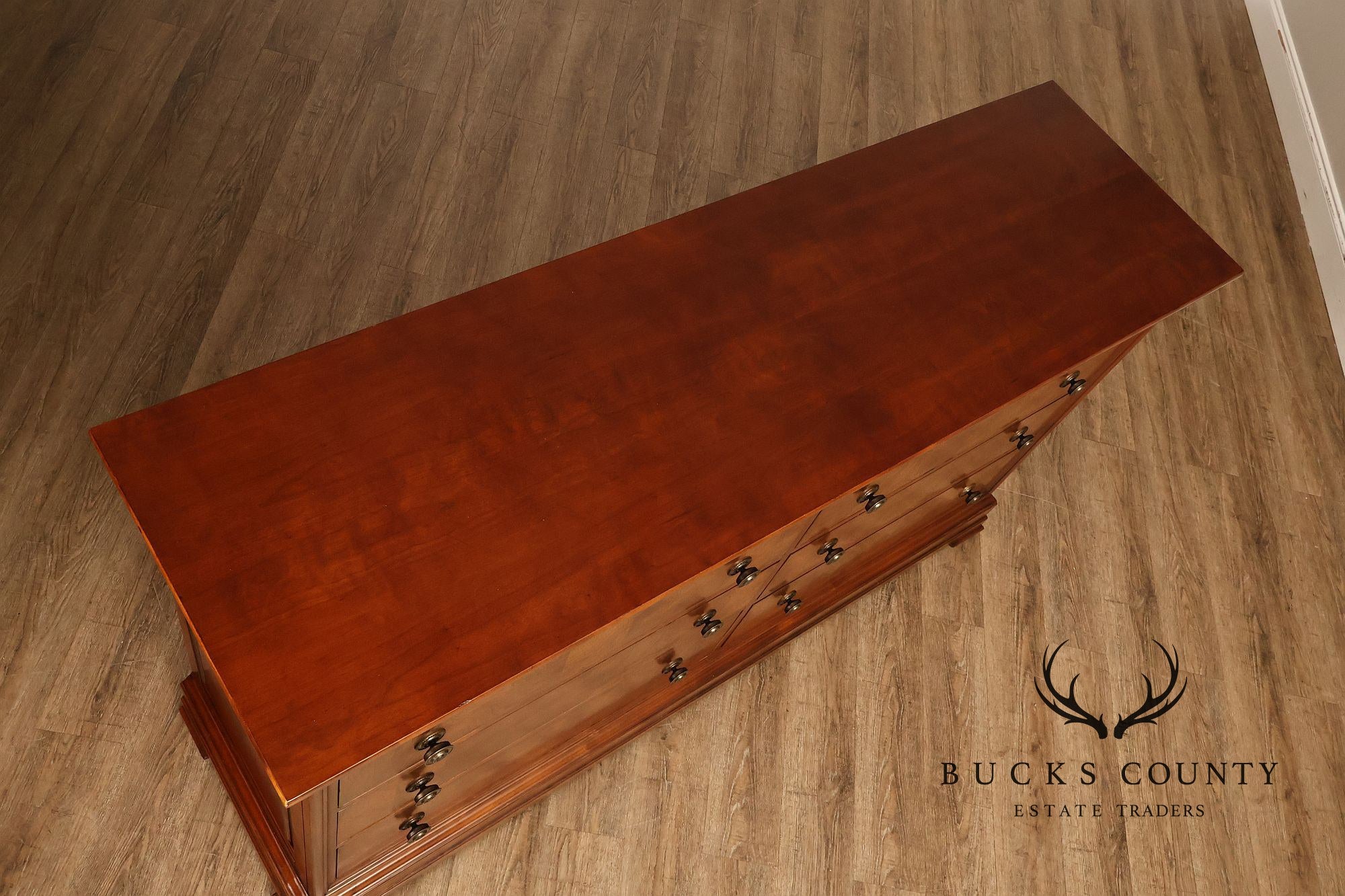 Ethan Allen 'Townhouse' Burlwood Double Dresser