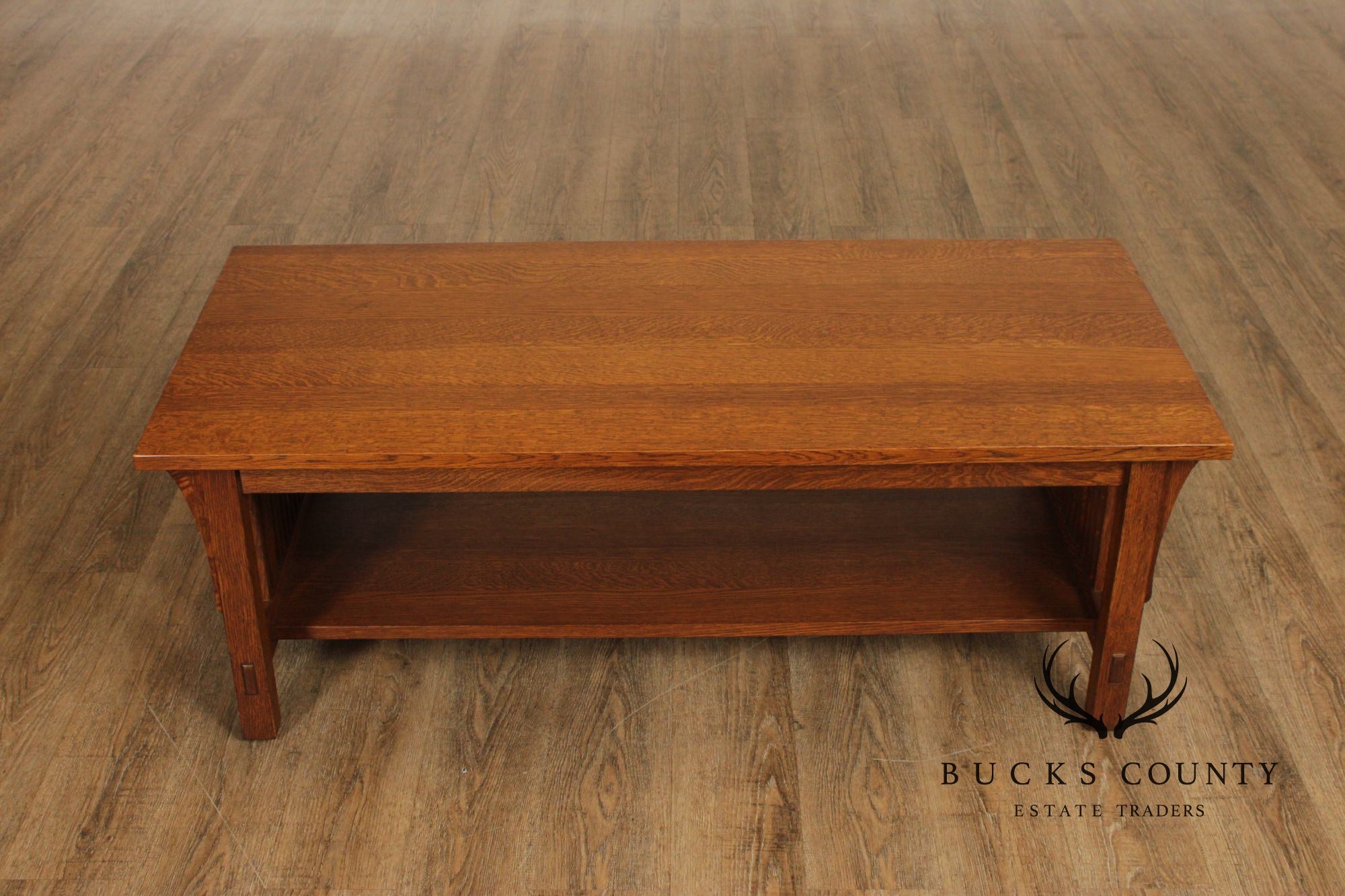 Stickley Mission Collection Oak Spindle Coffee Table