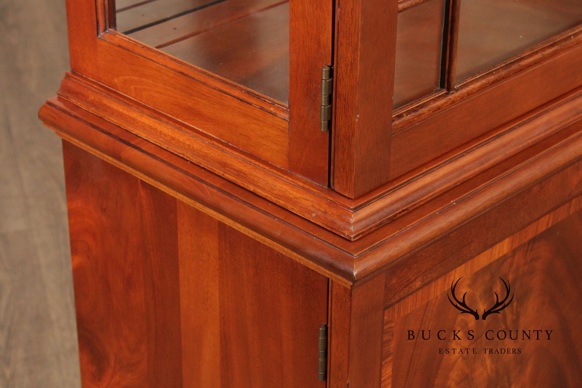 Stickley Georgian Style Mahogany Breakfront China Cabinet
