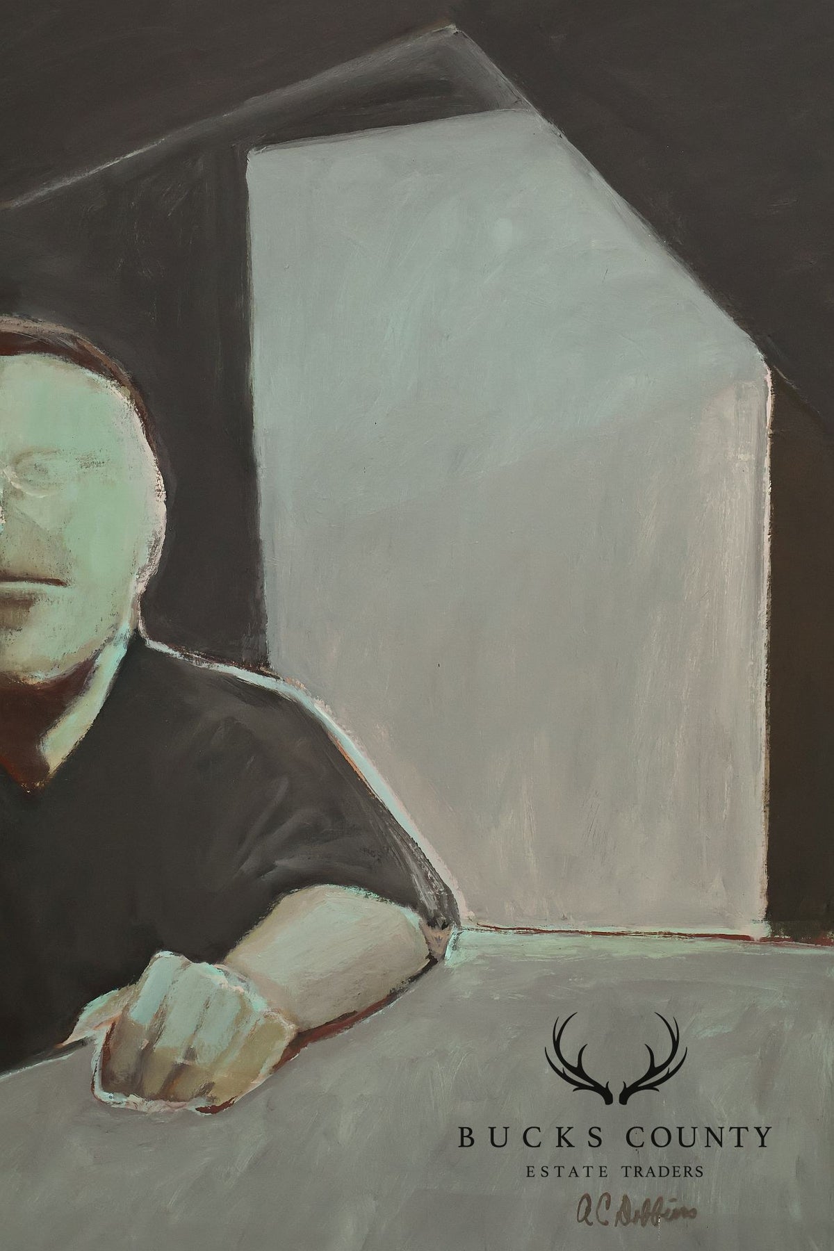 Anne Cooper Dobbins Oil Painting, 'The Engineer'