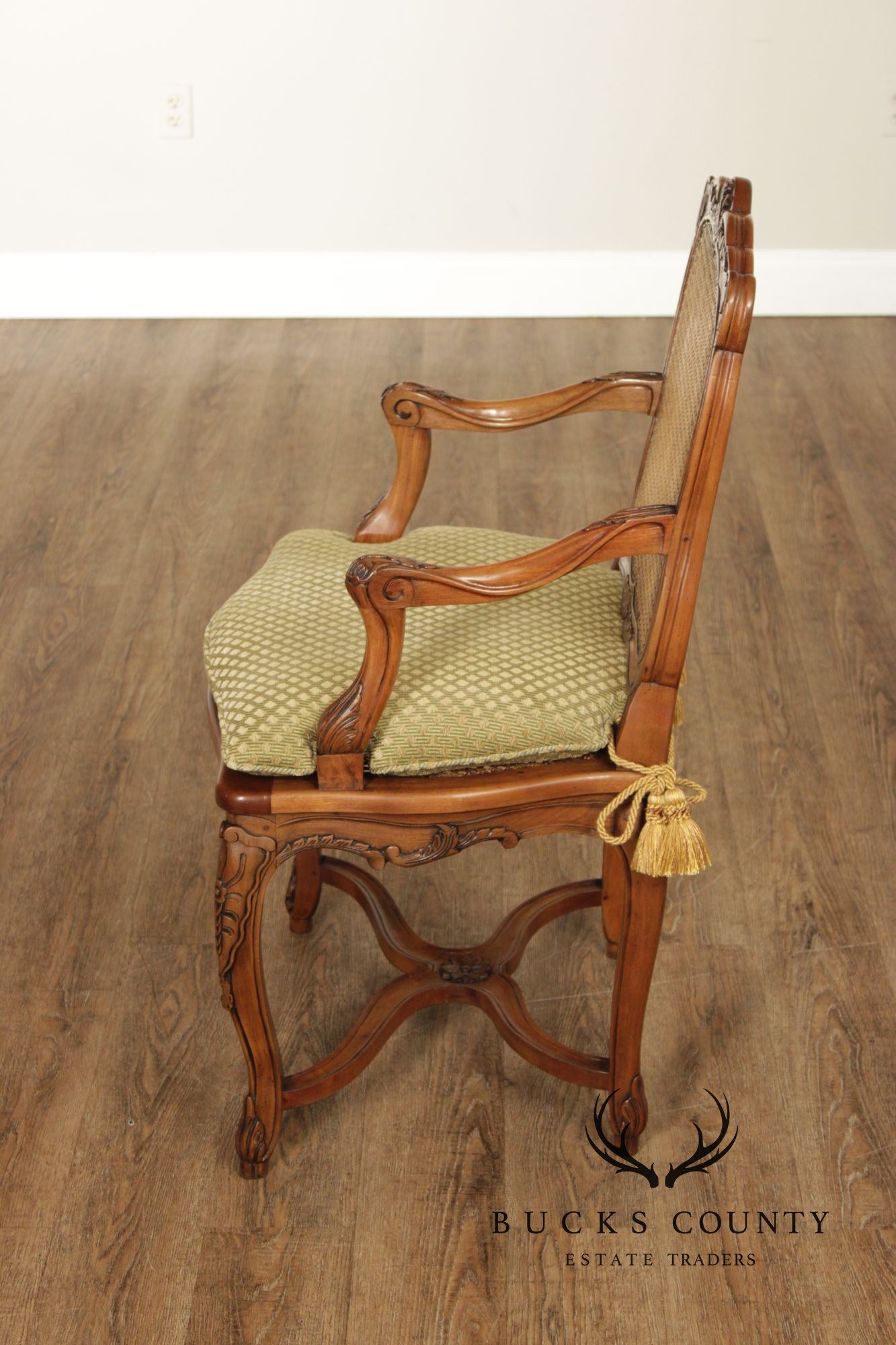 Italian Louis XV Style Caned Armchair