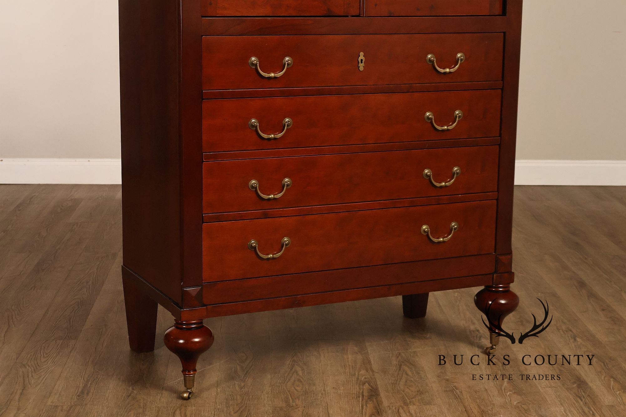 Grange French Louis Philippe Cherry Cane Door Armoire Cabinet