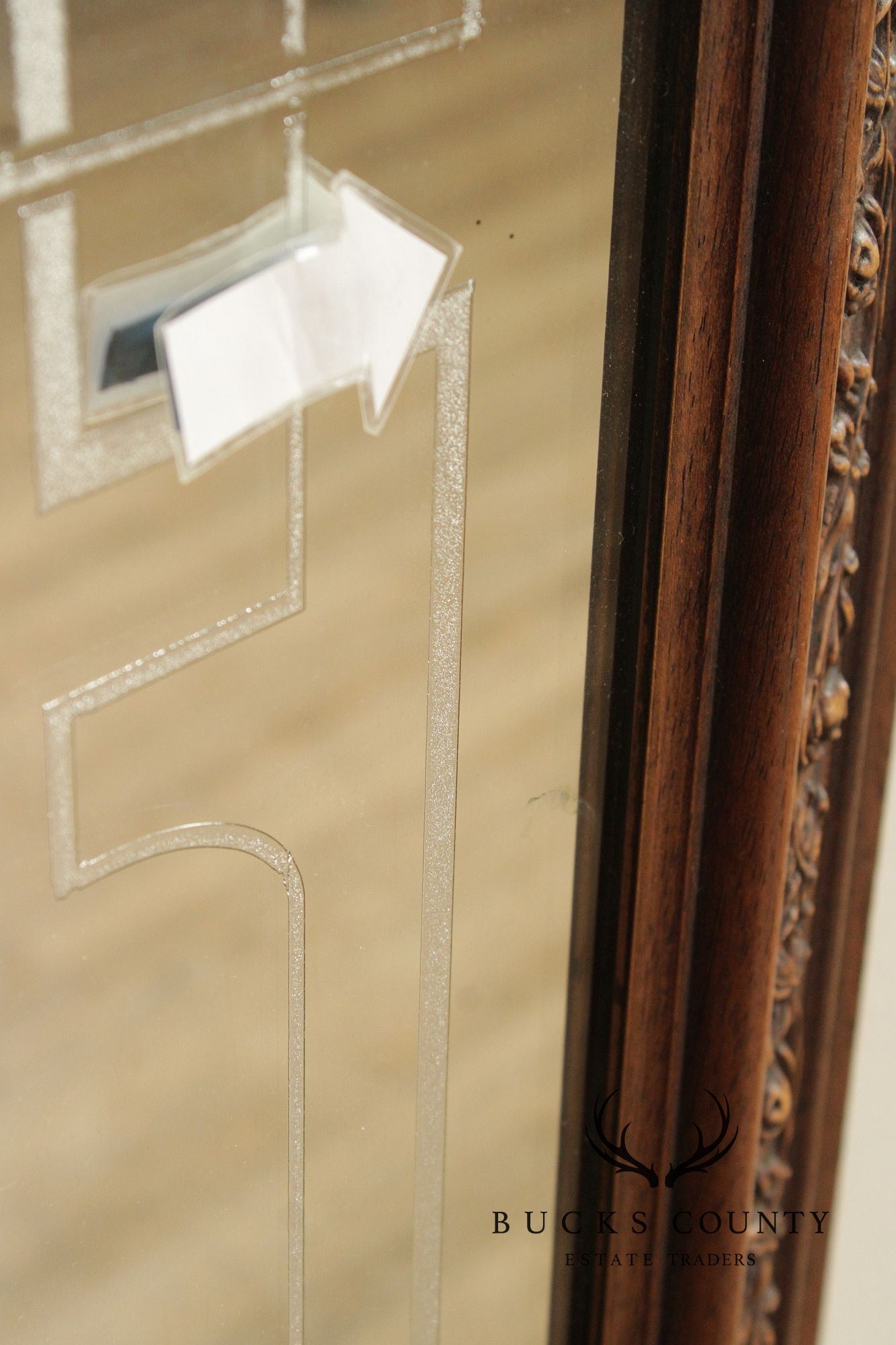 George Morton Whisky Etched and Reverse Painted Pub Mirror