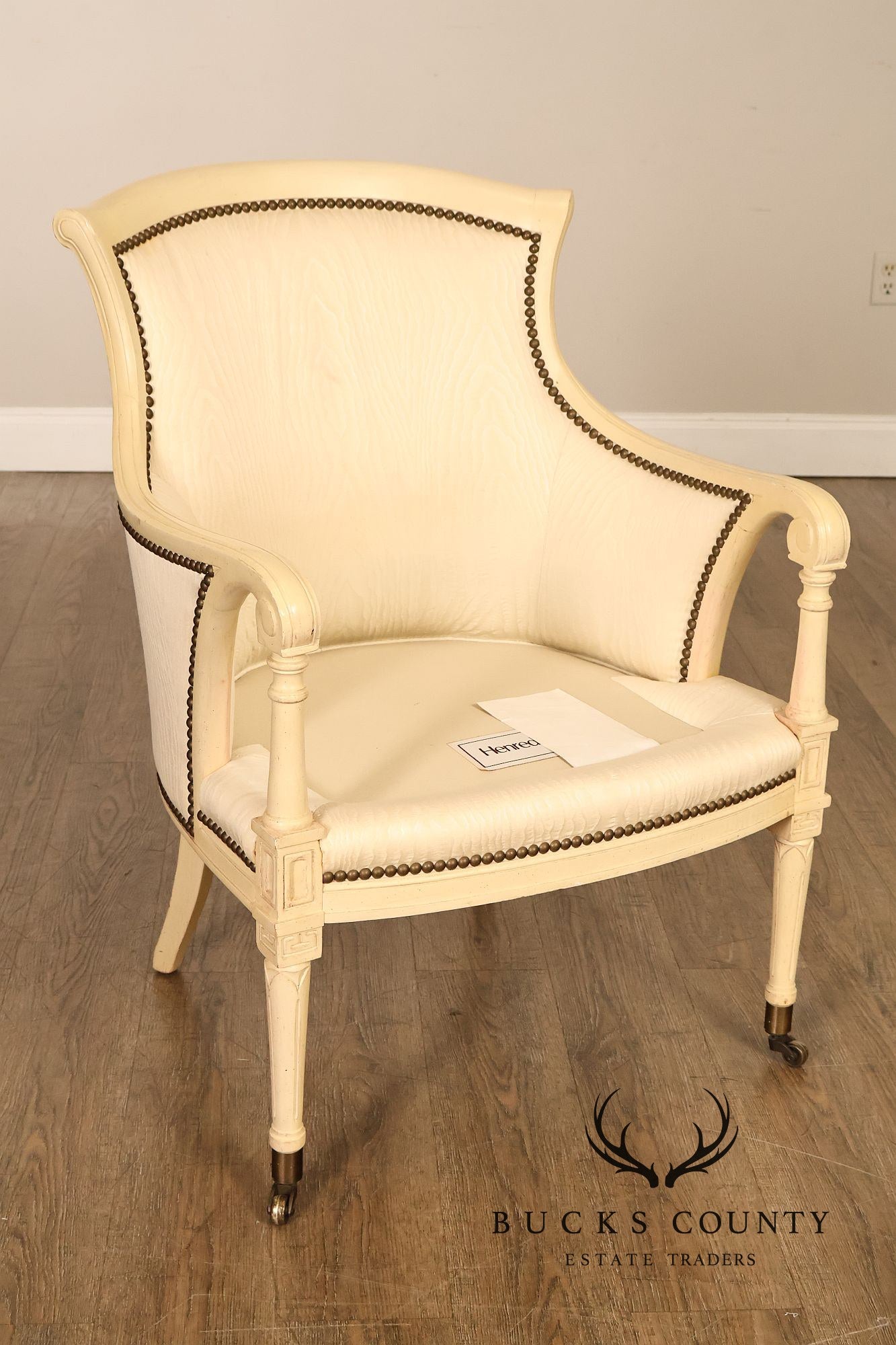 Henredon French Directoire Style Painted Armchair