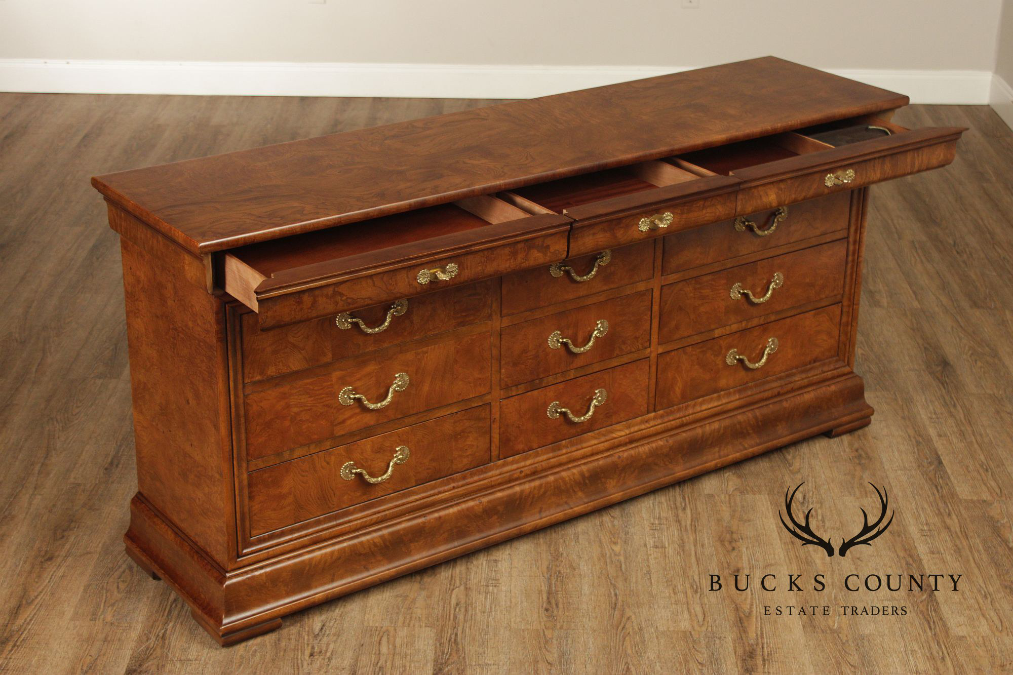 Henredon 'Charles X' Burlwood Long Dresser