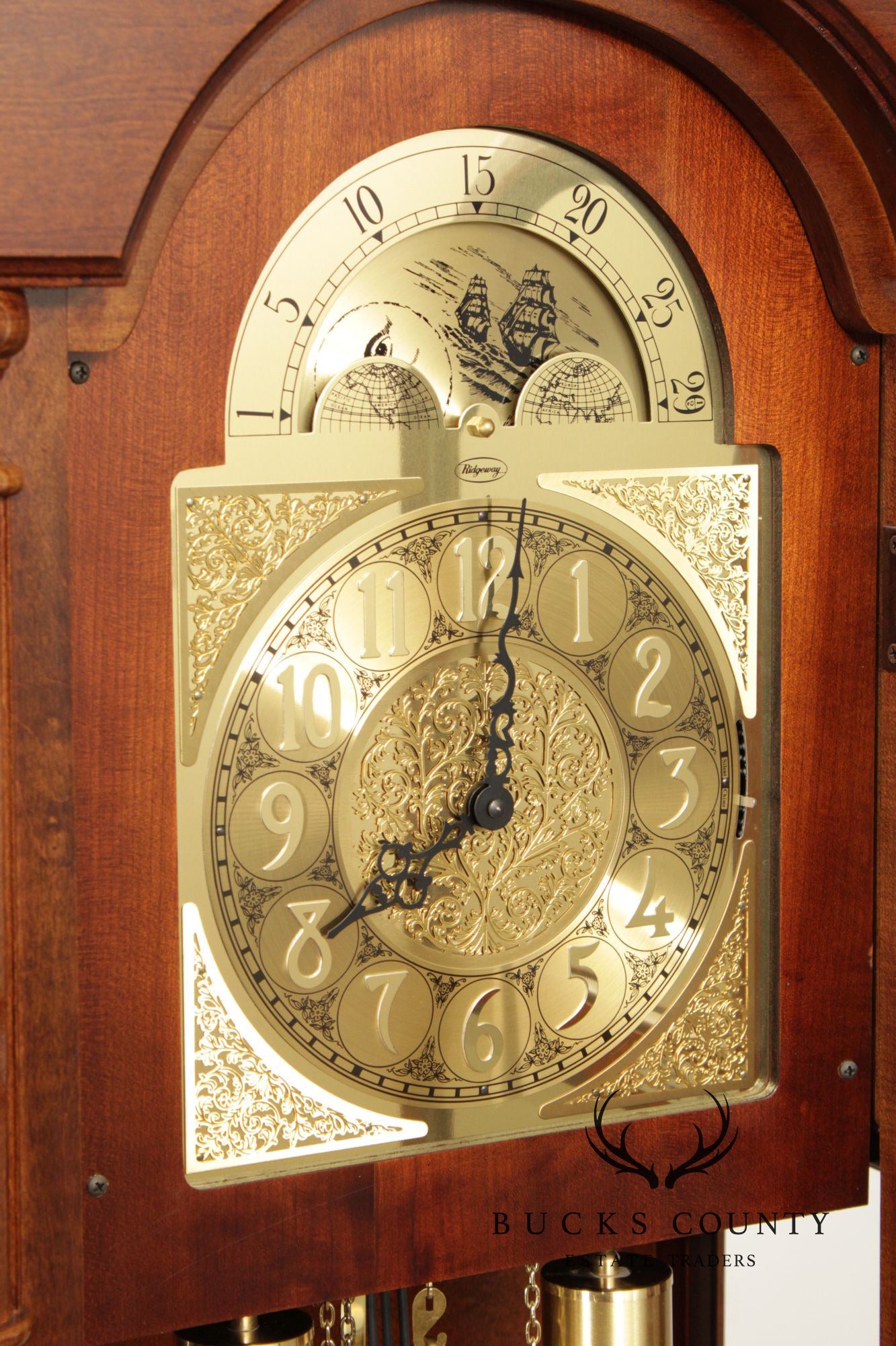 Ridgeway Georgian Style Tall Case Grandfather Clock