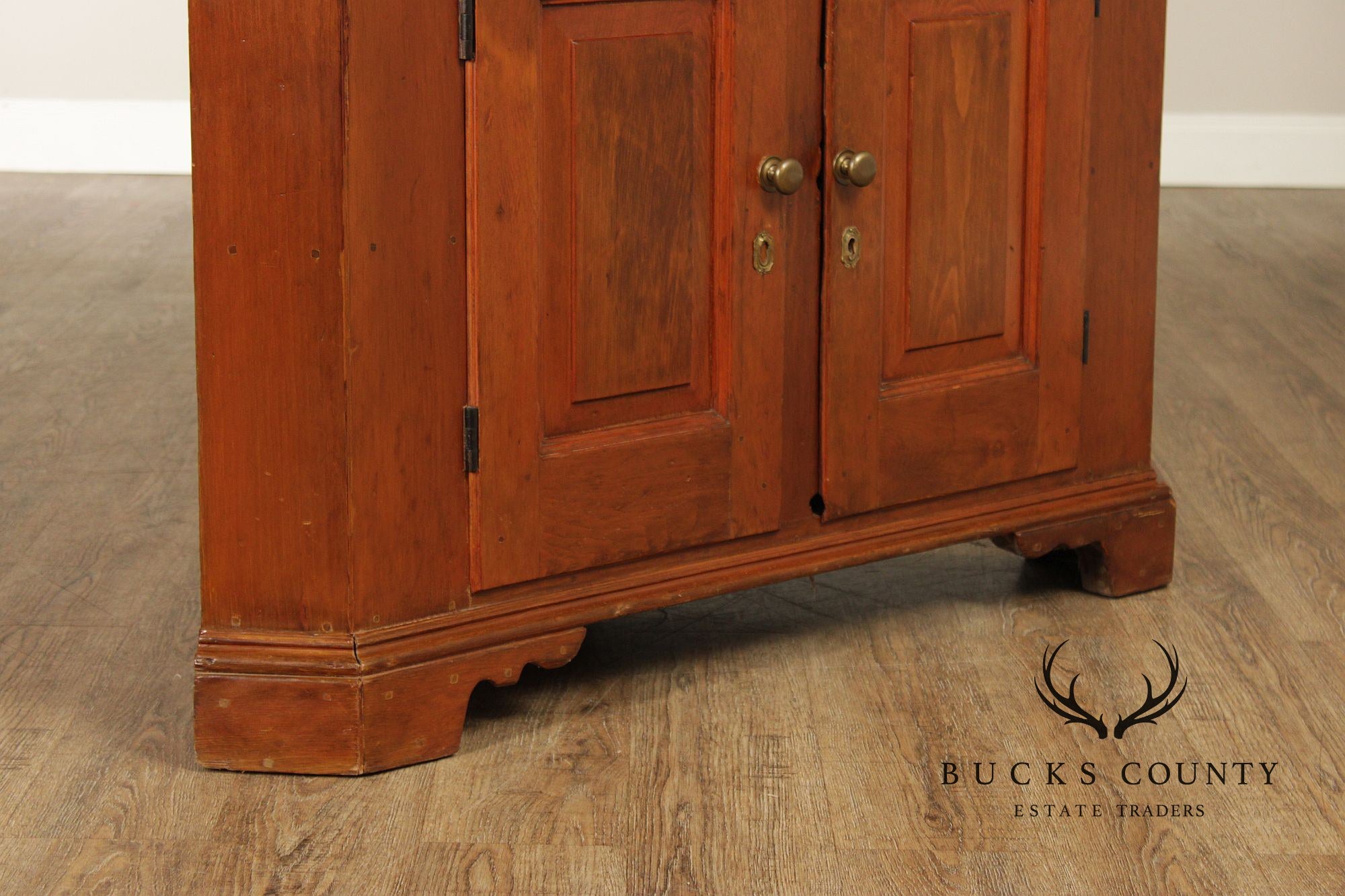 Antique Softwood Corner Cupboard