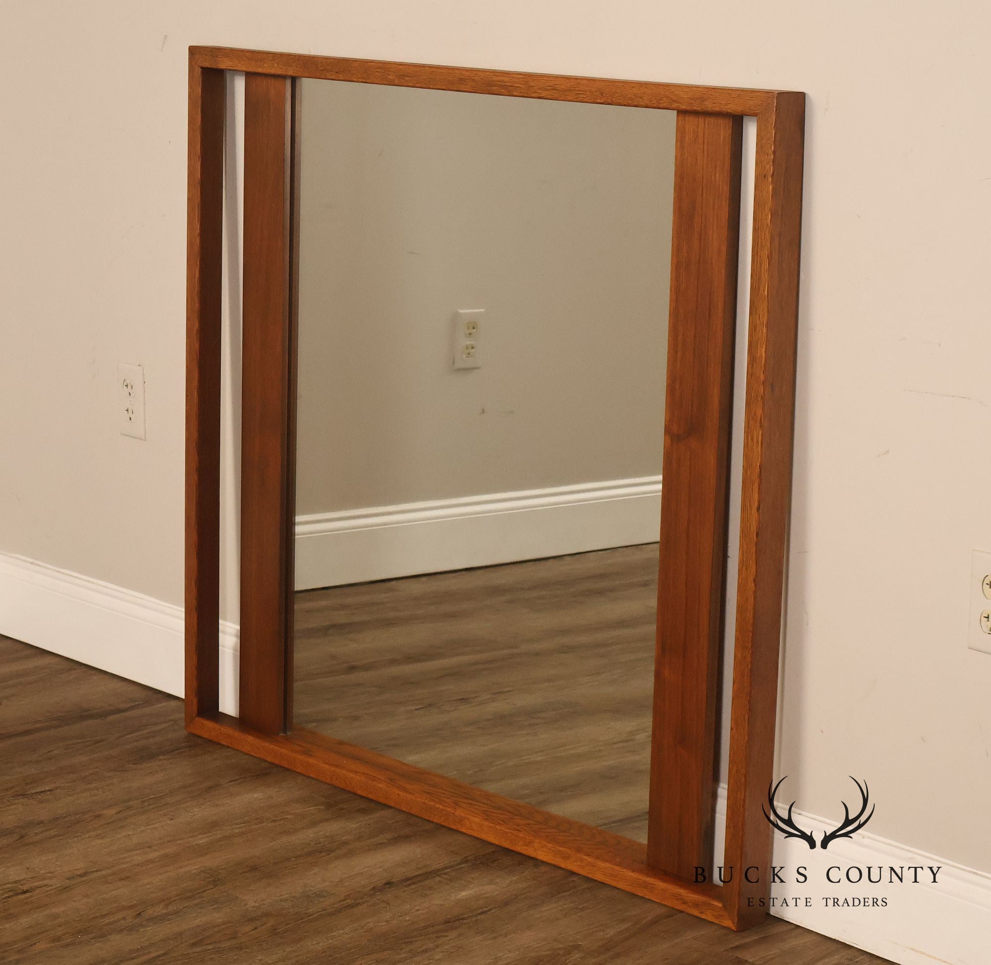 Lane Mid Century Modern Walnut Mirror