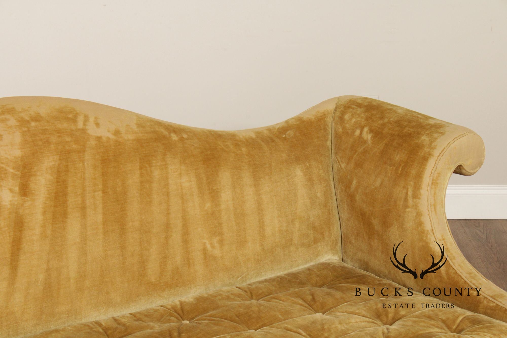 Georgian Style Custom Mahogany Camelback Sofa