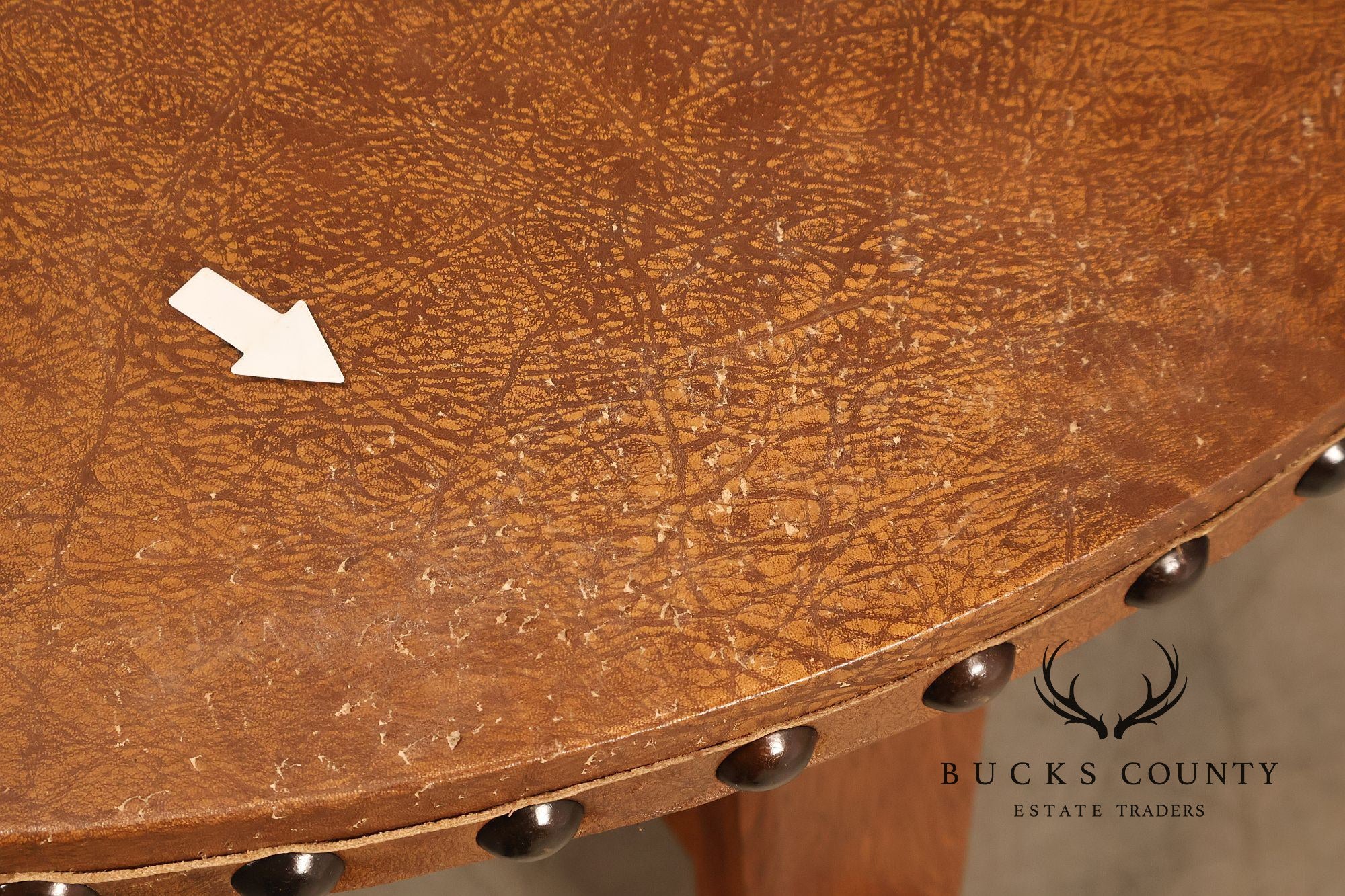 Stickley Commemorative Leather-Top Round Oak Library Table