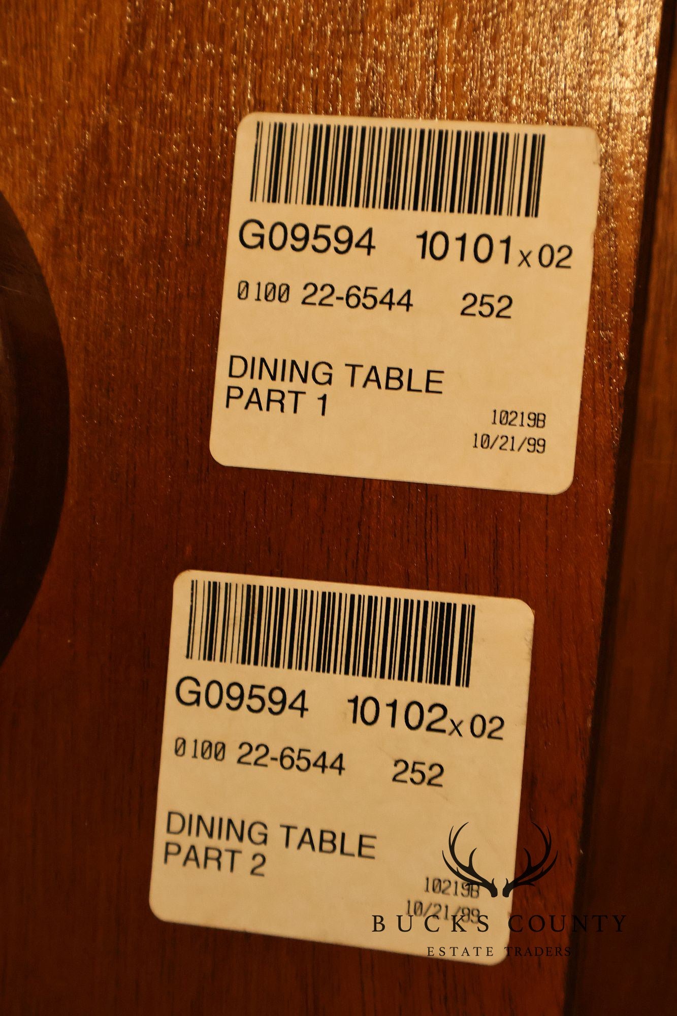 Ethan Allen '18th Century Mahogany' Double Pedestal Dining Table