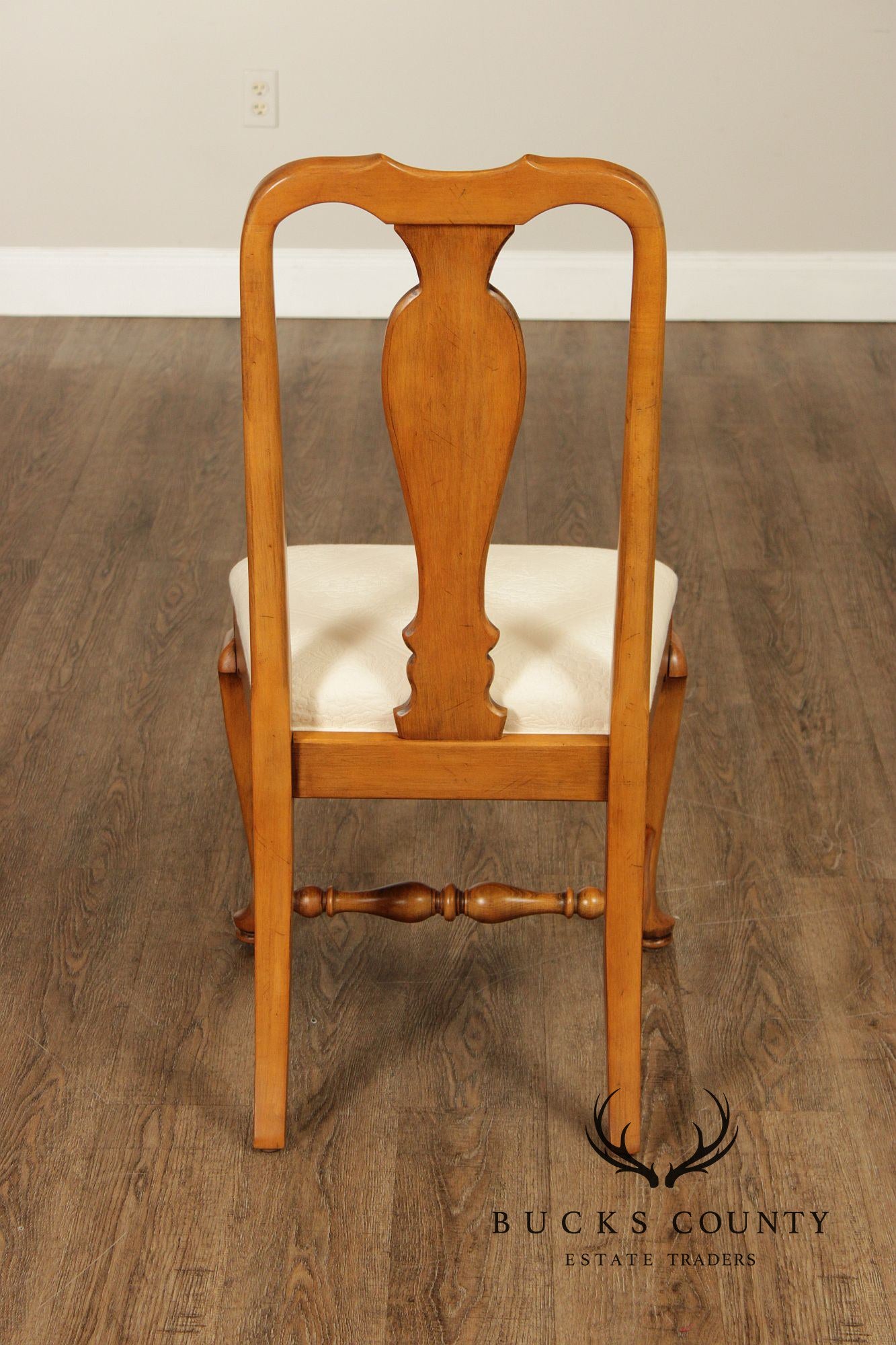 Ethan Allen 1776 Collection Set Of 6 Queen Anne Style Maple Dining Chairs