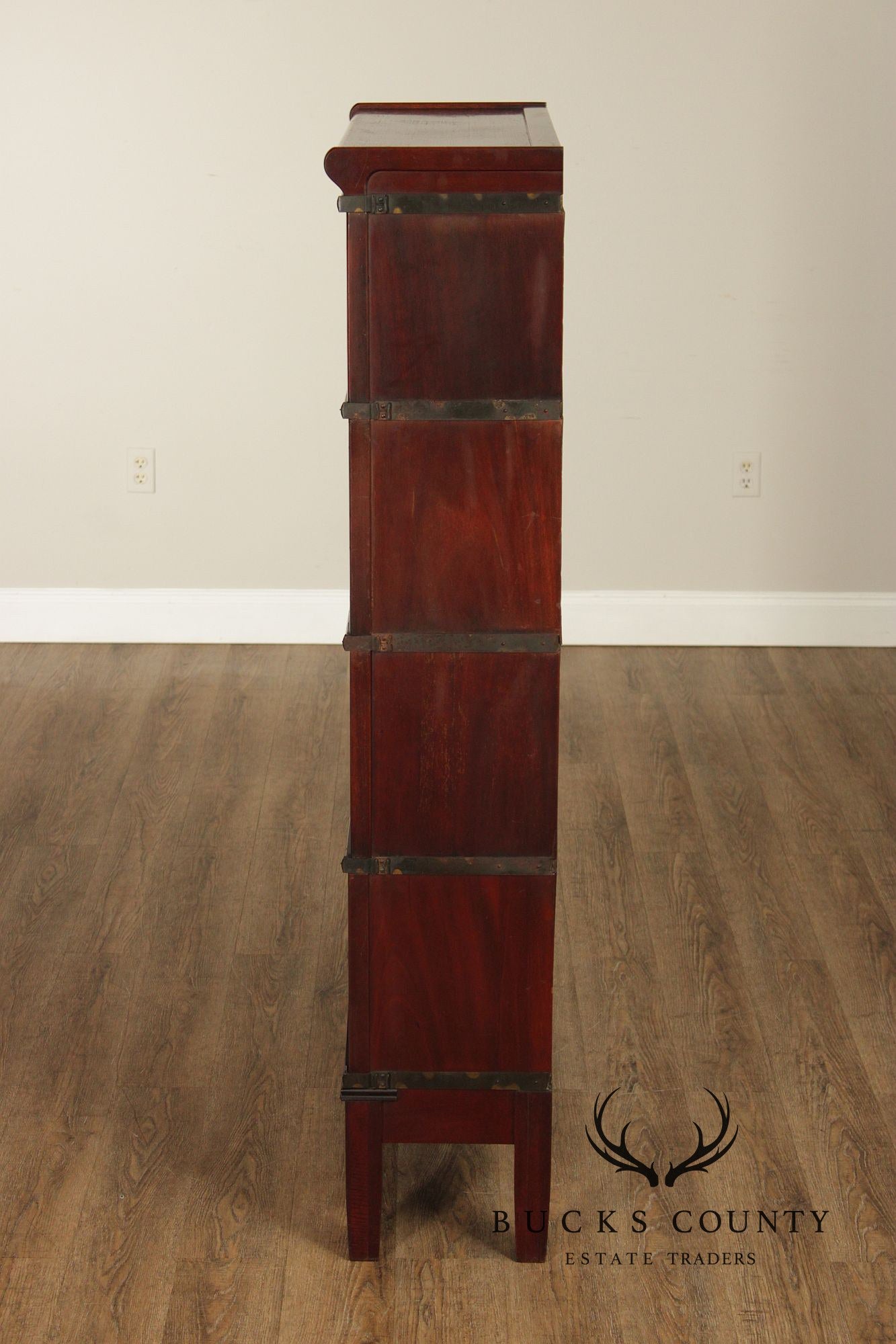 Globe Wernicke Antique Mahogany Four-Section Barrister Bookcase
