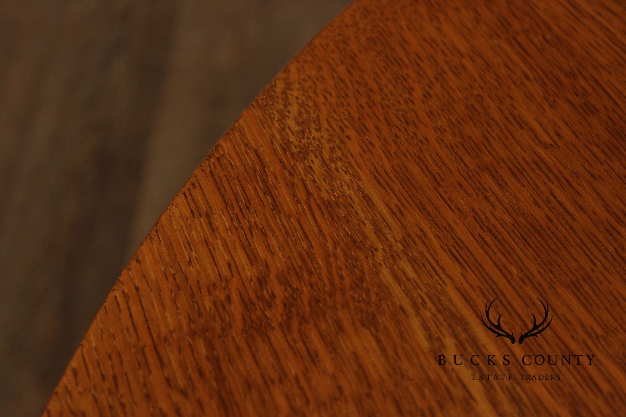 Stickley Mission Collection Round Oak Pedestal Expandable Dining Table