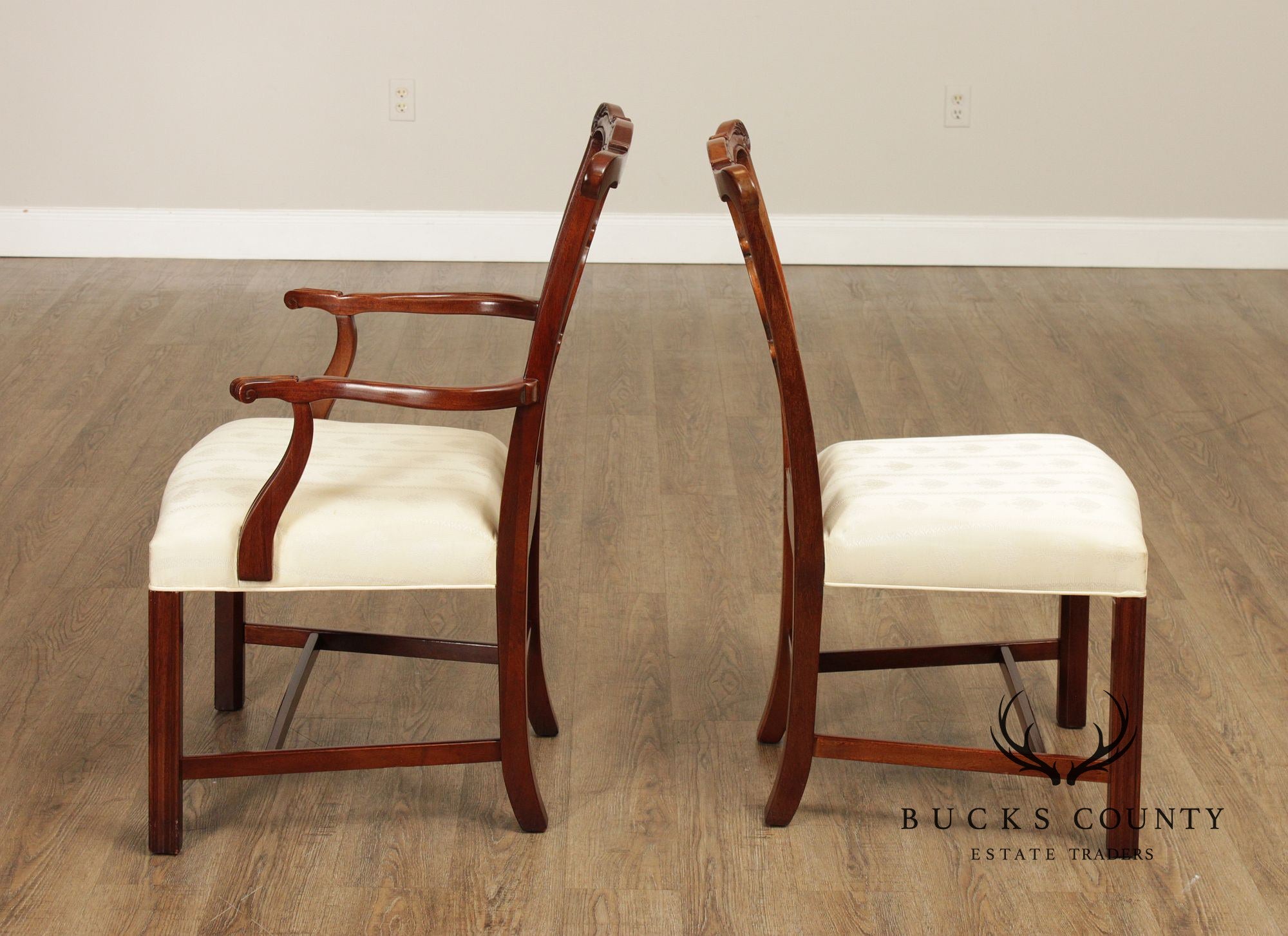 Hickory Chair Set Of Six Chippendale Style Mahogany Dining Chairs