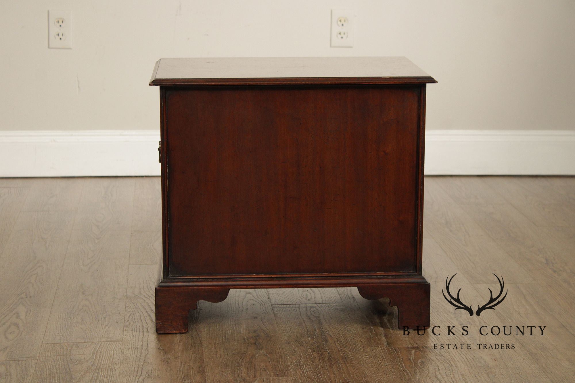 English George III Style Mahogany Three-Drawer Chest Side Table
