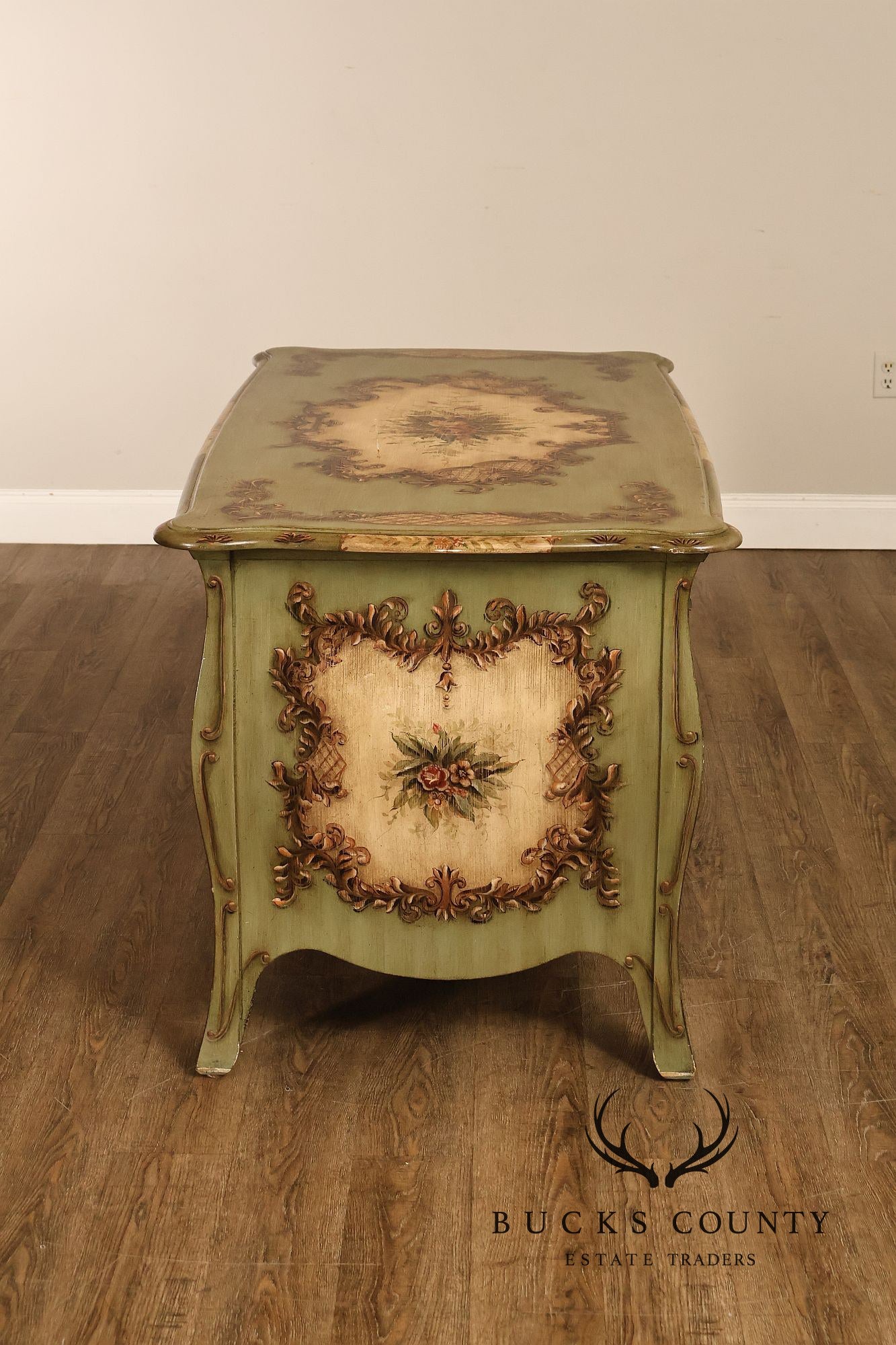 Lane Italian Rococo Style Painted Writing Desk