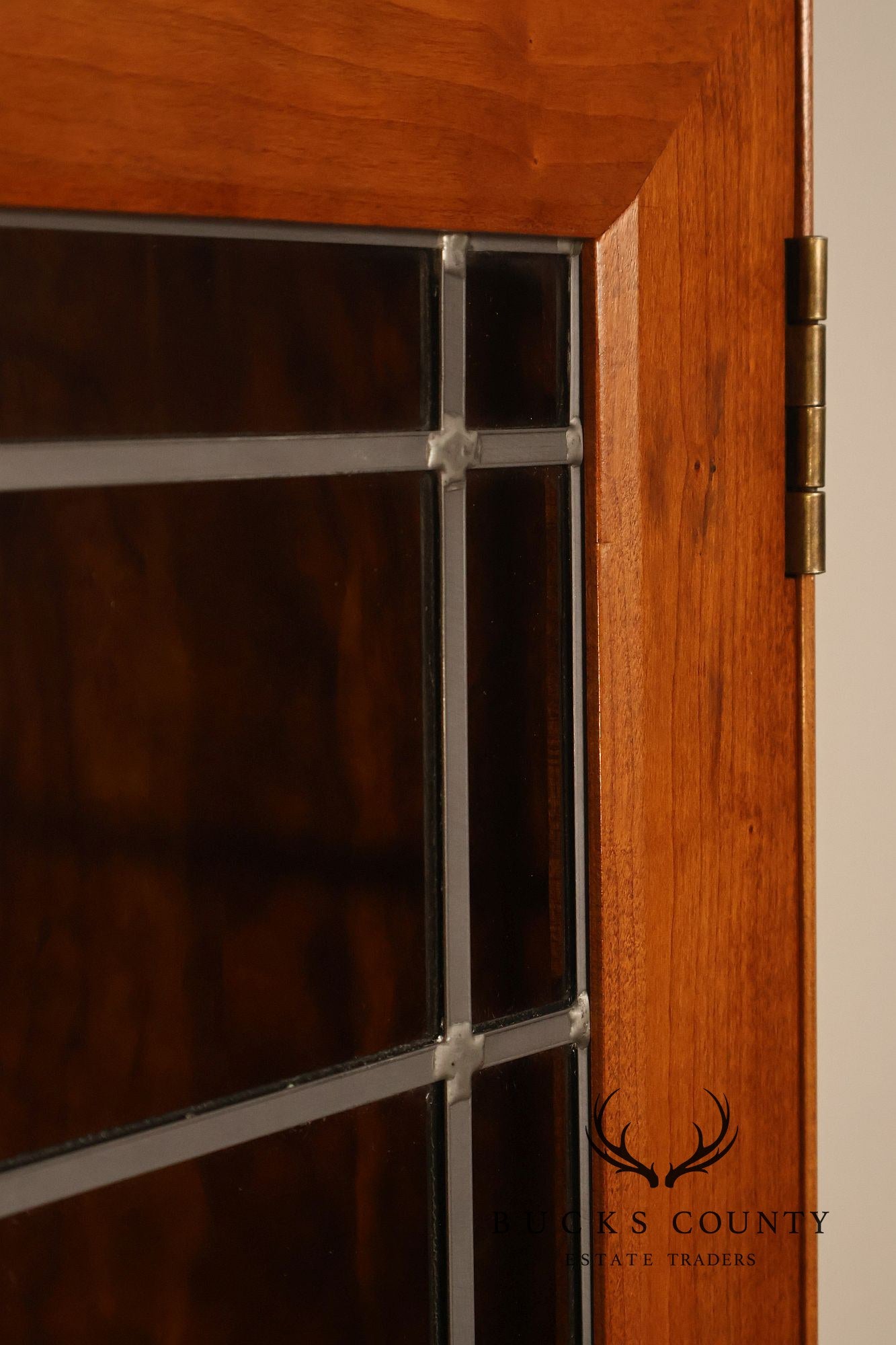 Stickley 21st Century Collection Pair Of Cherry Lighted Curio Display Cabinets