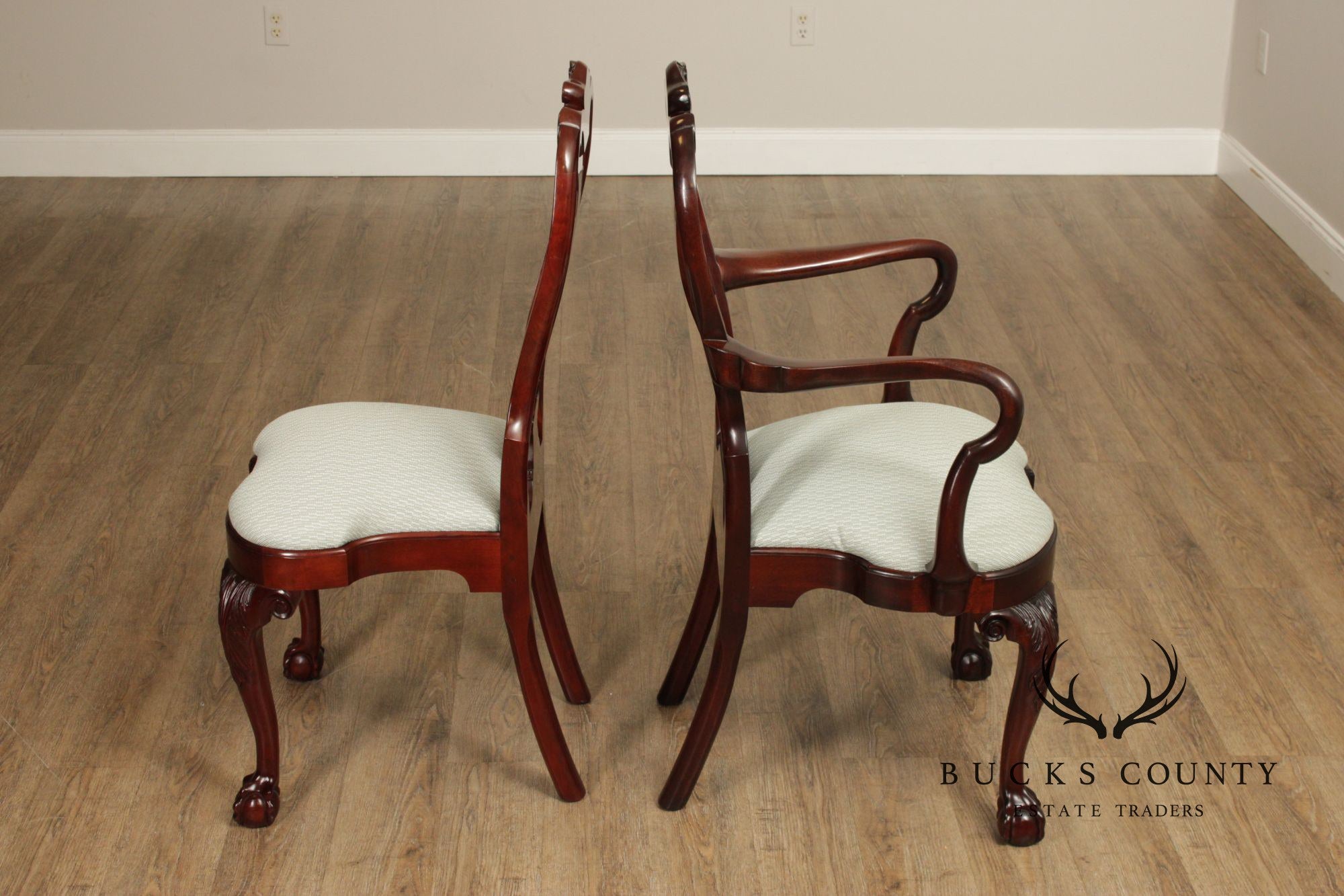 Kindel Winterthur Collection Set of Eight Mahogany Dining Chairs