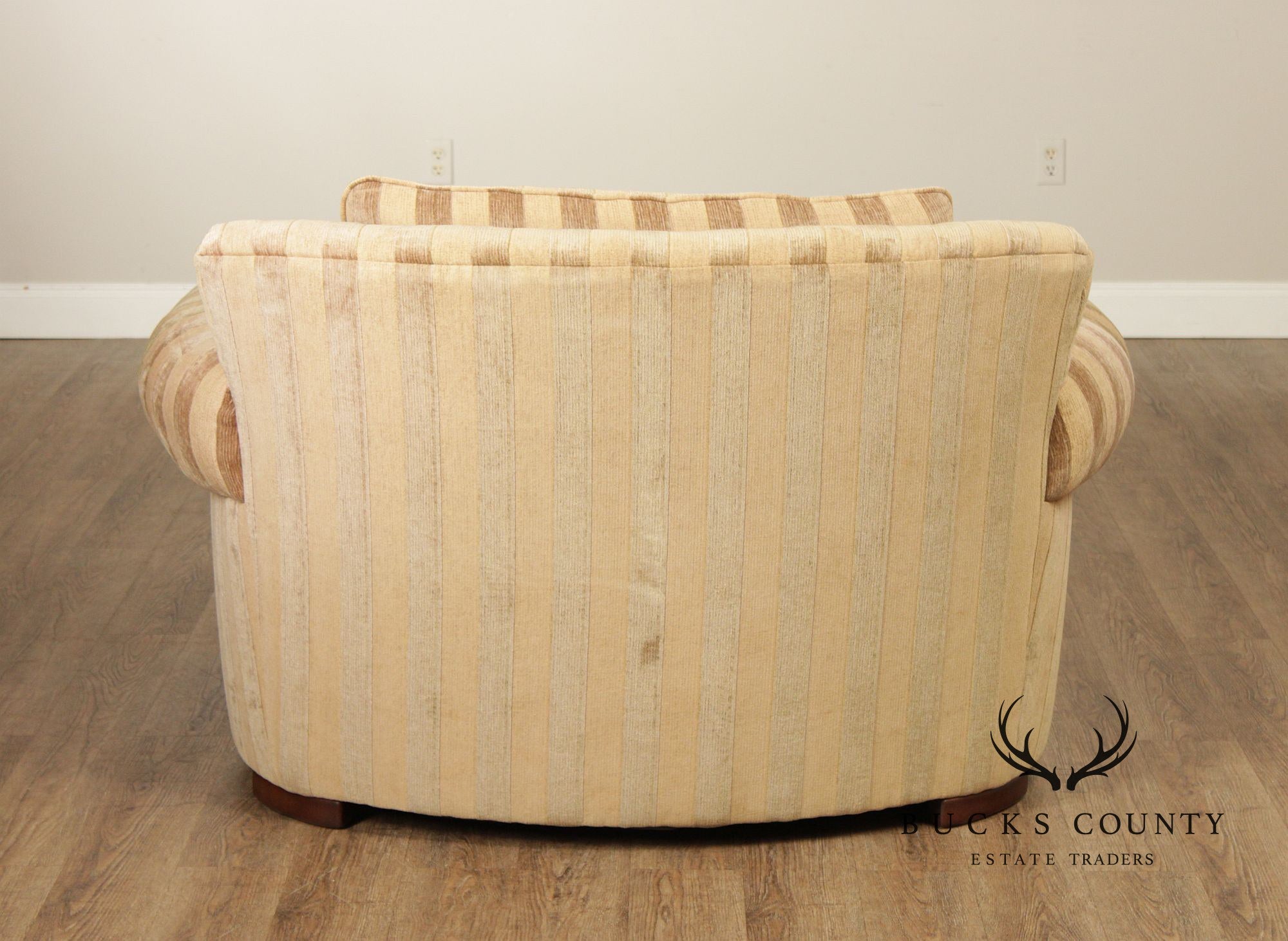 Lee Industries Custom Upholstered Large Striped Armchair