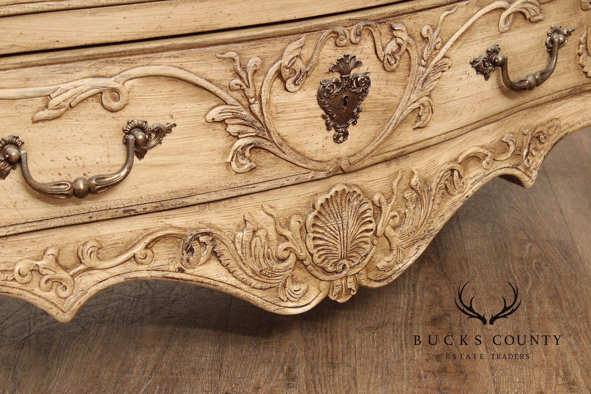 Henredon Italian Provincial Style Cream Painted Chest of Drawers