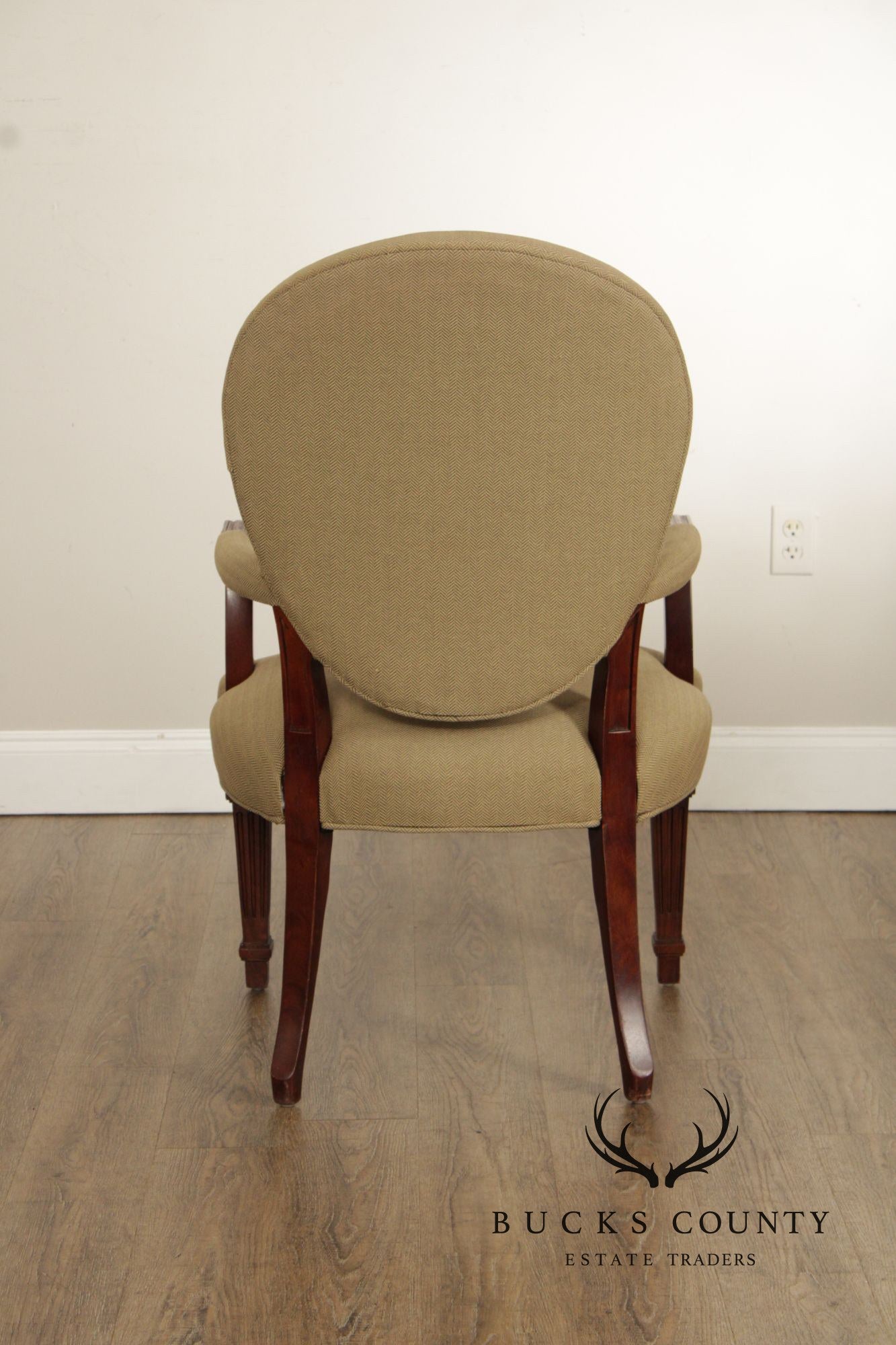 Century Furniture Italian Neoclassical Style Carved Frame Armchair