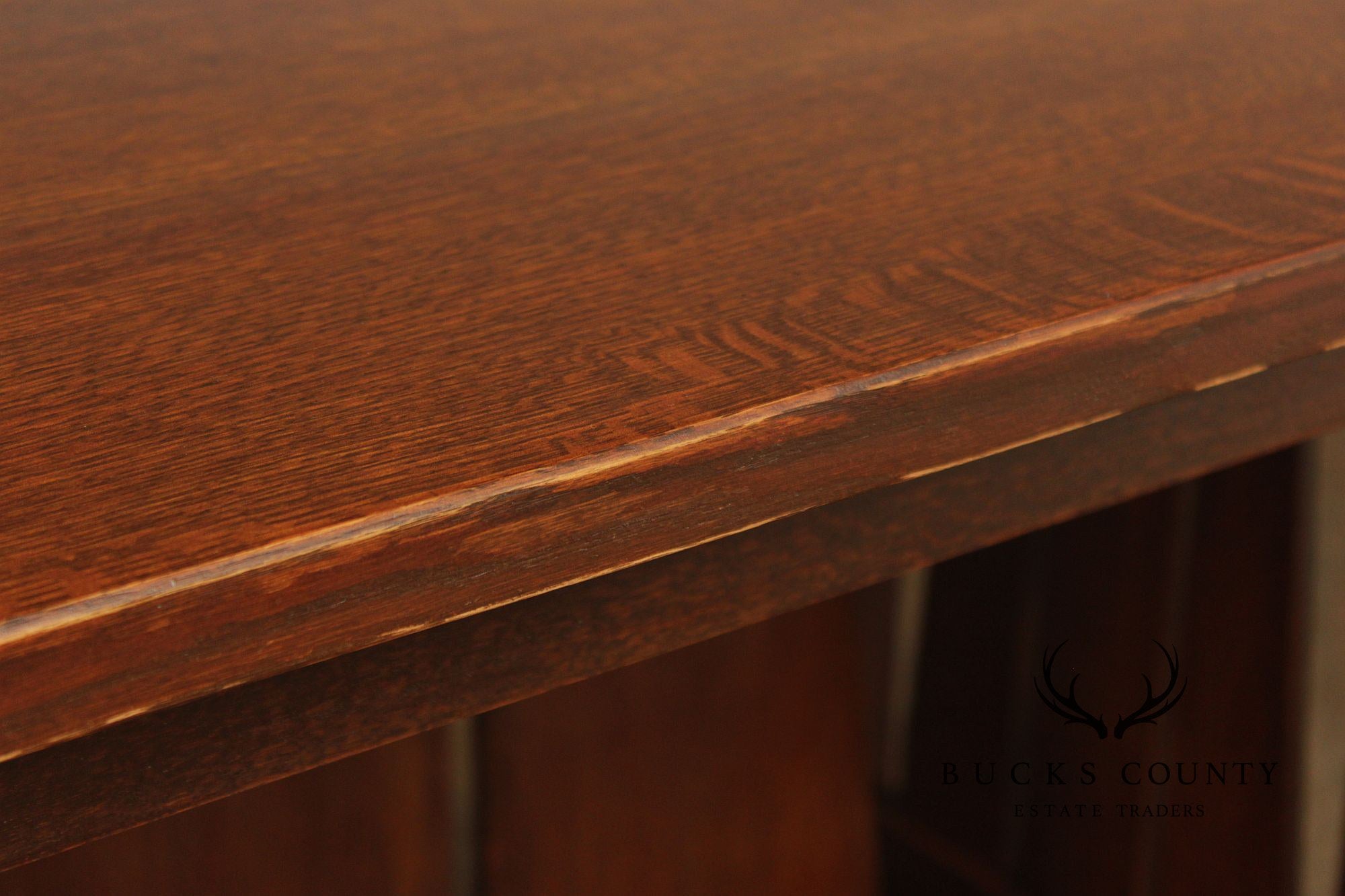 Custom Quality Mission Style Oak Trestle Dining Table