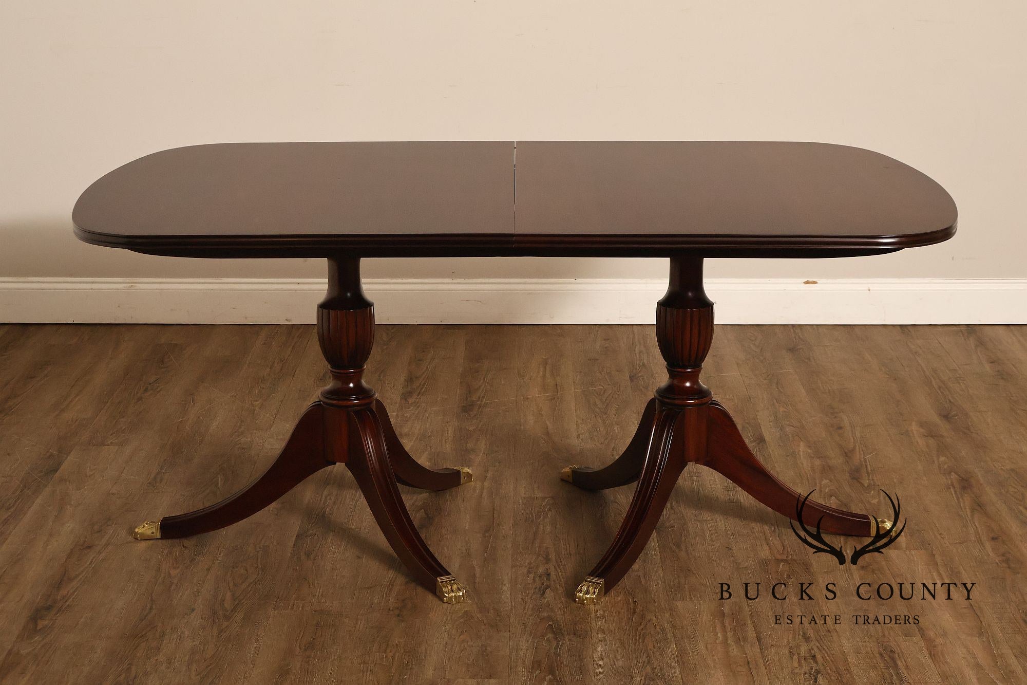 Henkel Harris Double Pedestal Mahogany Dining Table