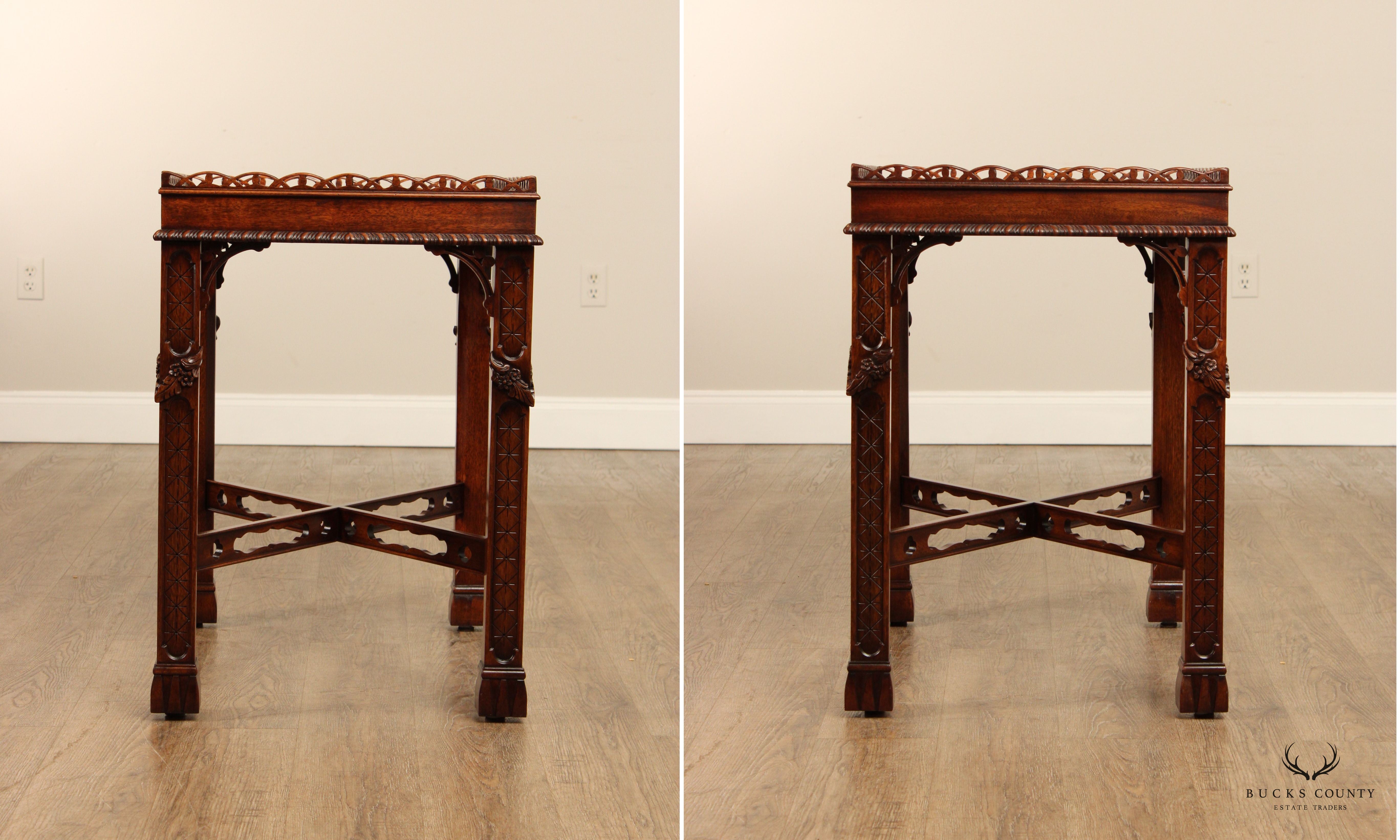 Henredon 'Historic Natchez Collection' Chippendale Style Mahogany Tea Table